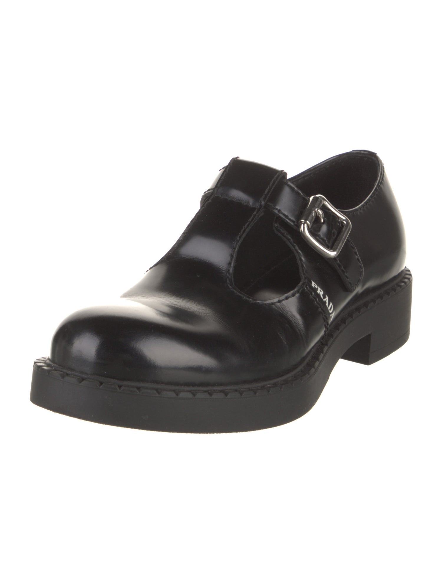 Prada Mary Jane Leather Dress Loafers