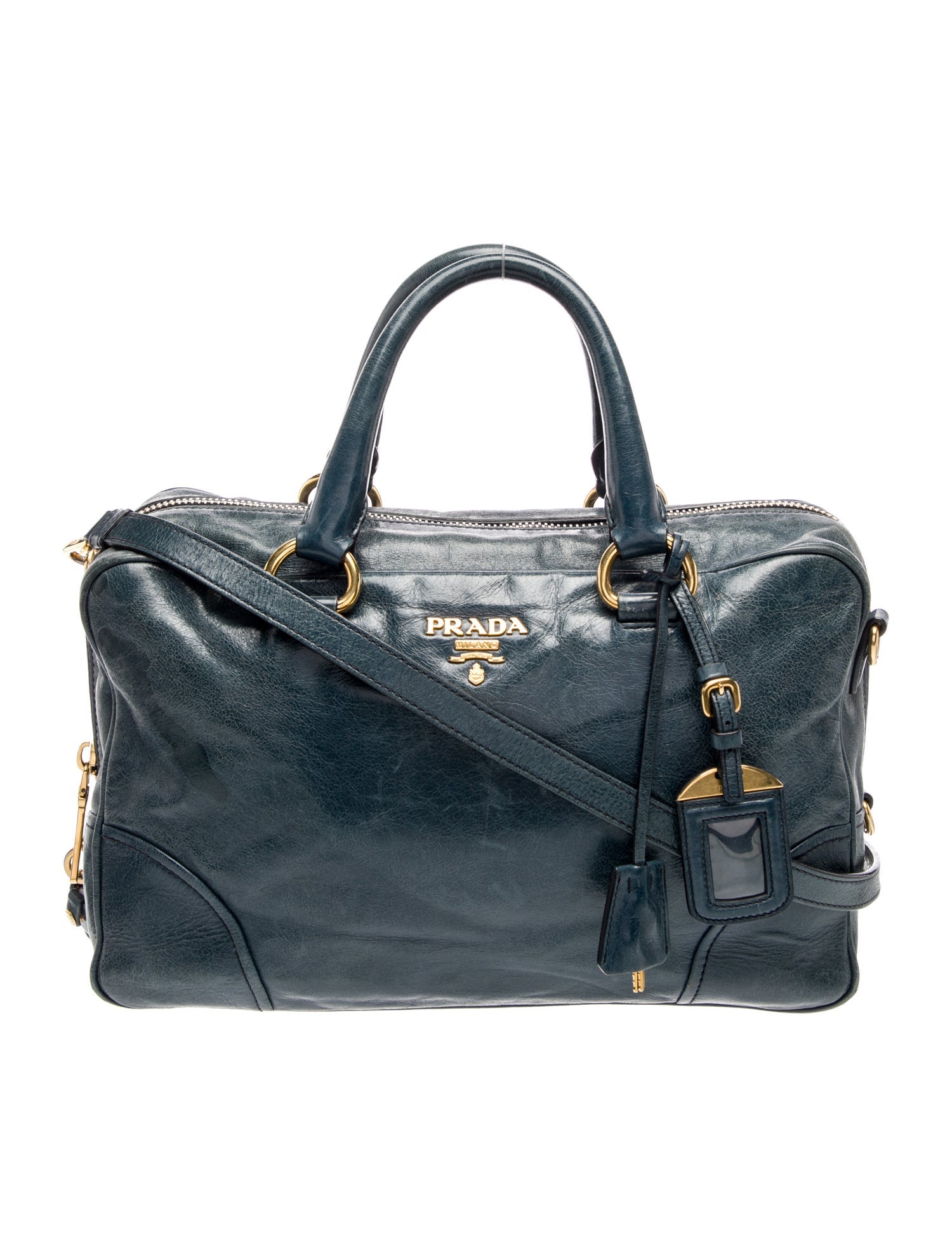 Prada Vitello Shine Leather Bauletto