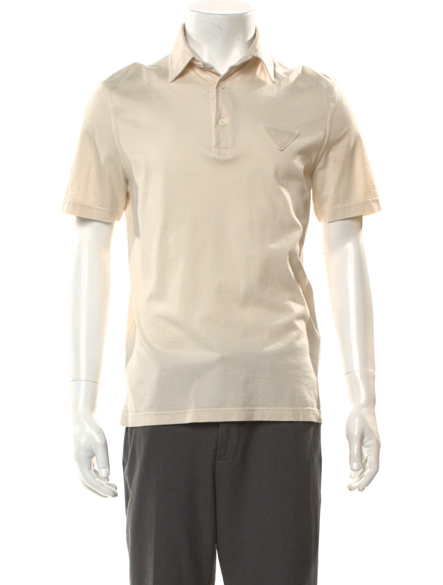 Prada 2023 Enameled Metal Triangle Polo Shirt