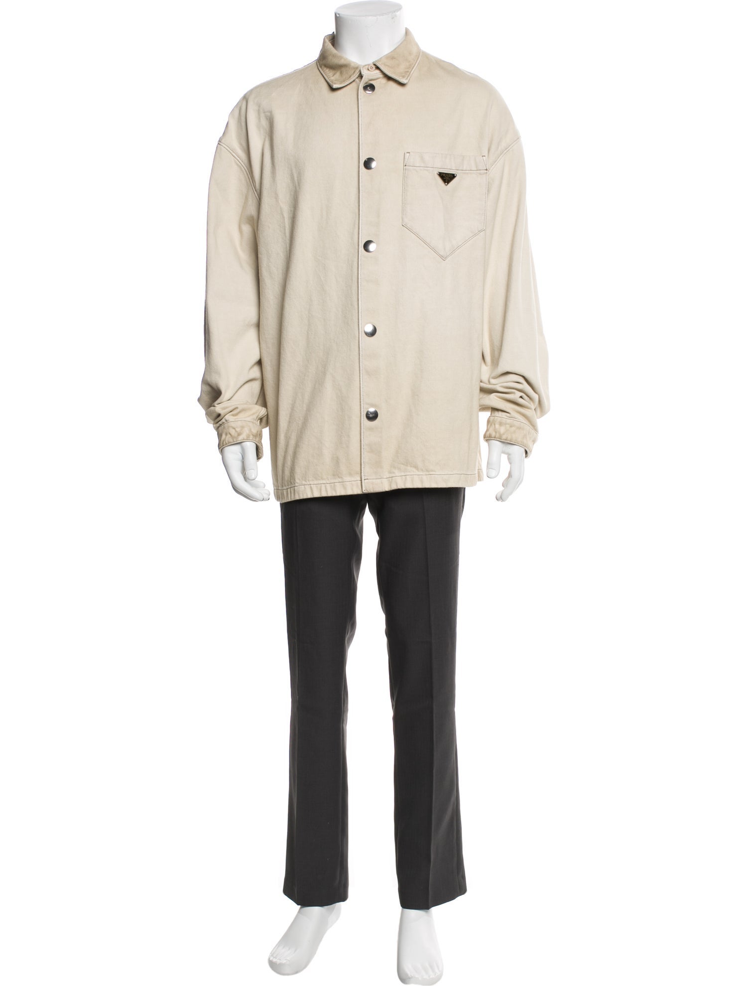 Prada 2024 Enameled Metal Triangle Shirt