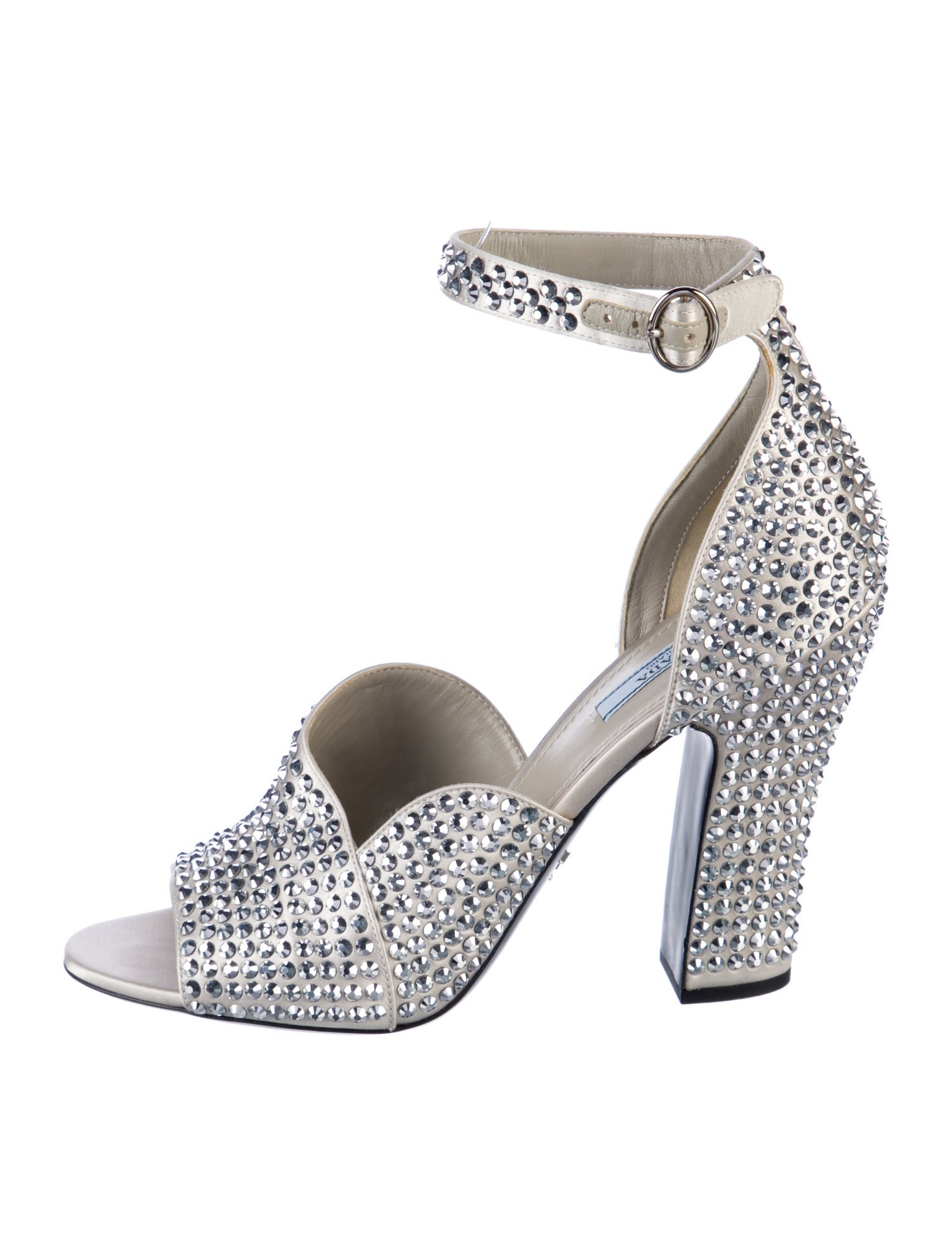 Prada Satin Patterned Sandals