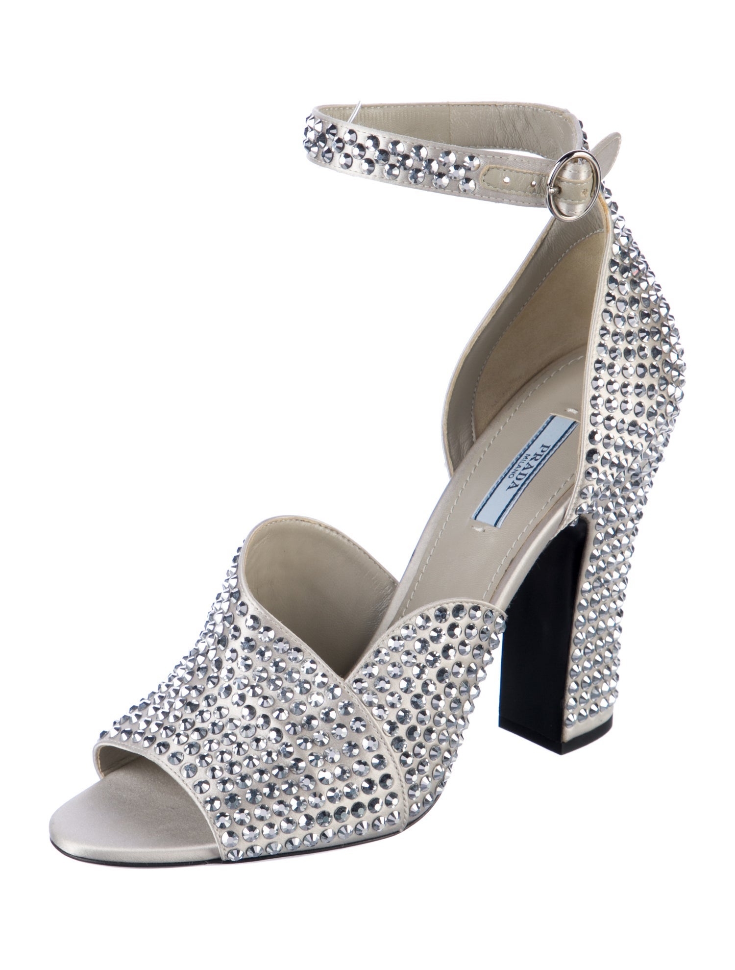 Prada Satin Patterned Sandals