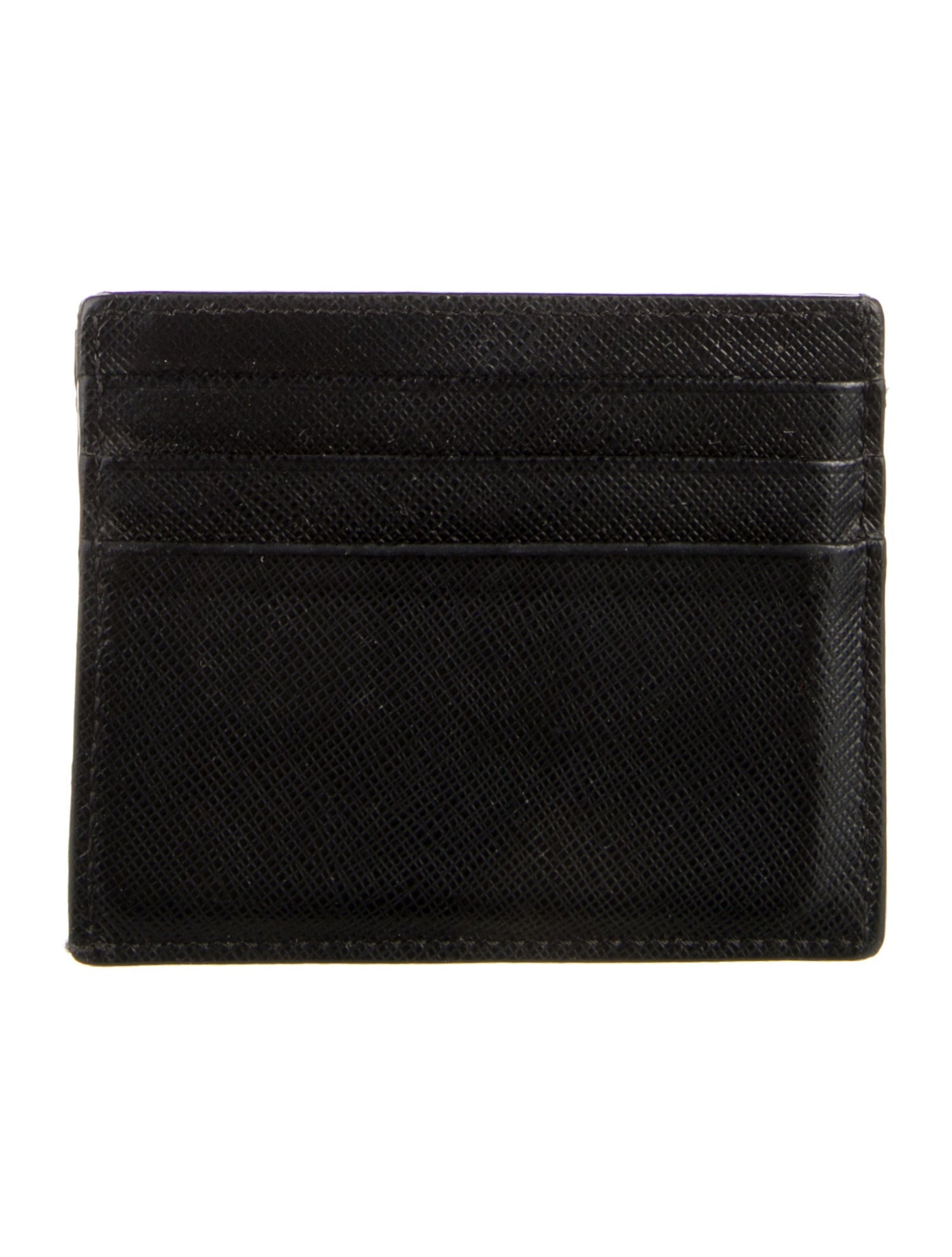 Prada Saffiano Metal Leather Card Holder