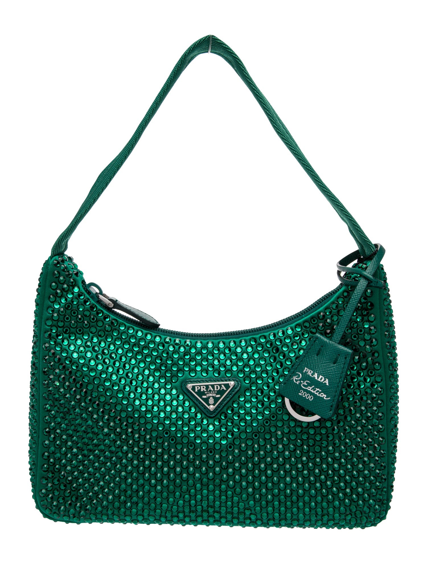 Prada Enameled Metal Triangle Re-Edition 2000 w/ Tags