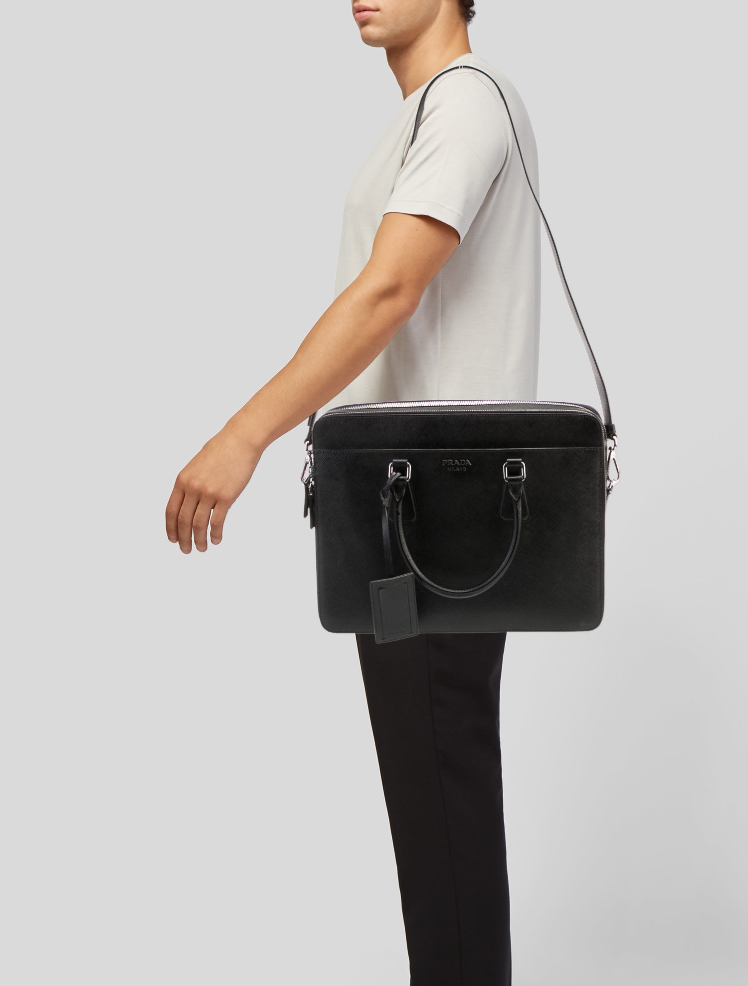 Prada Saffiano Cuir Leather Briefcase