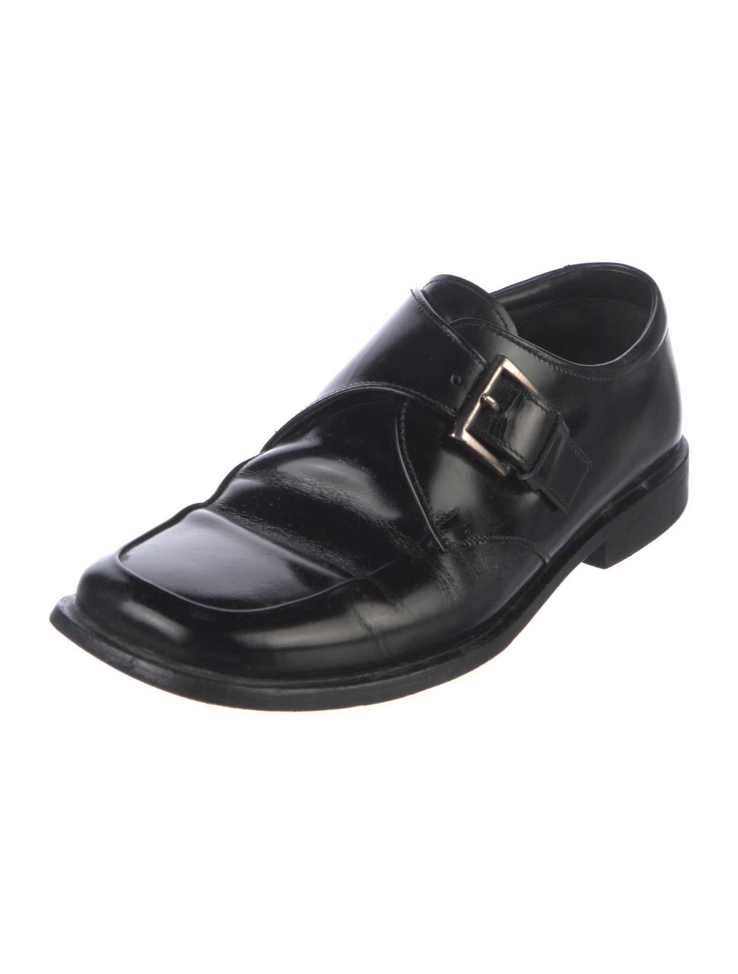 Prada Leather Monk Straps