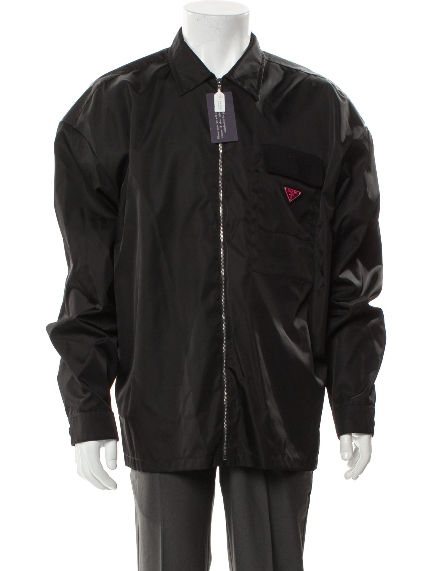 Prada 2025 Enameled Metal Triangle Shirt