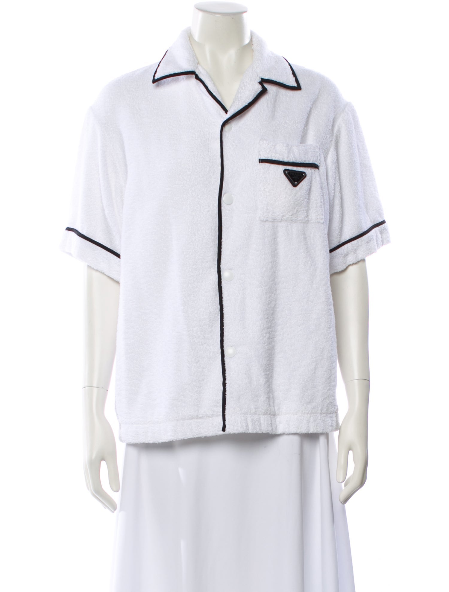 Prada 2021 Enameled Metal Triangle Shirt