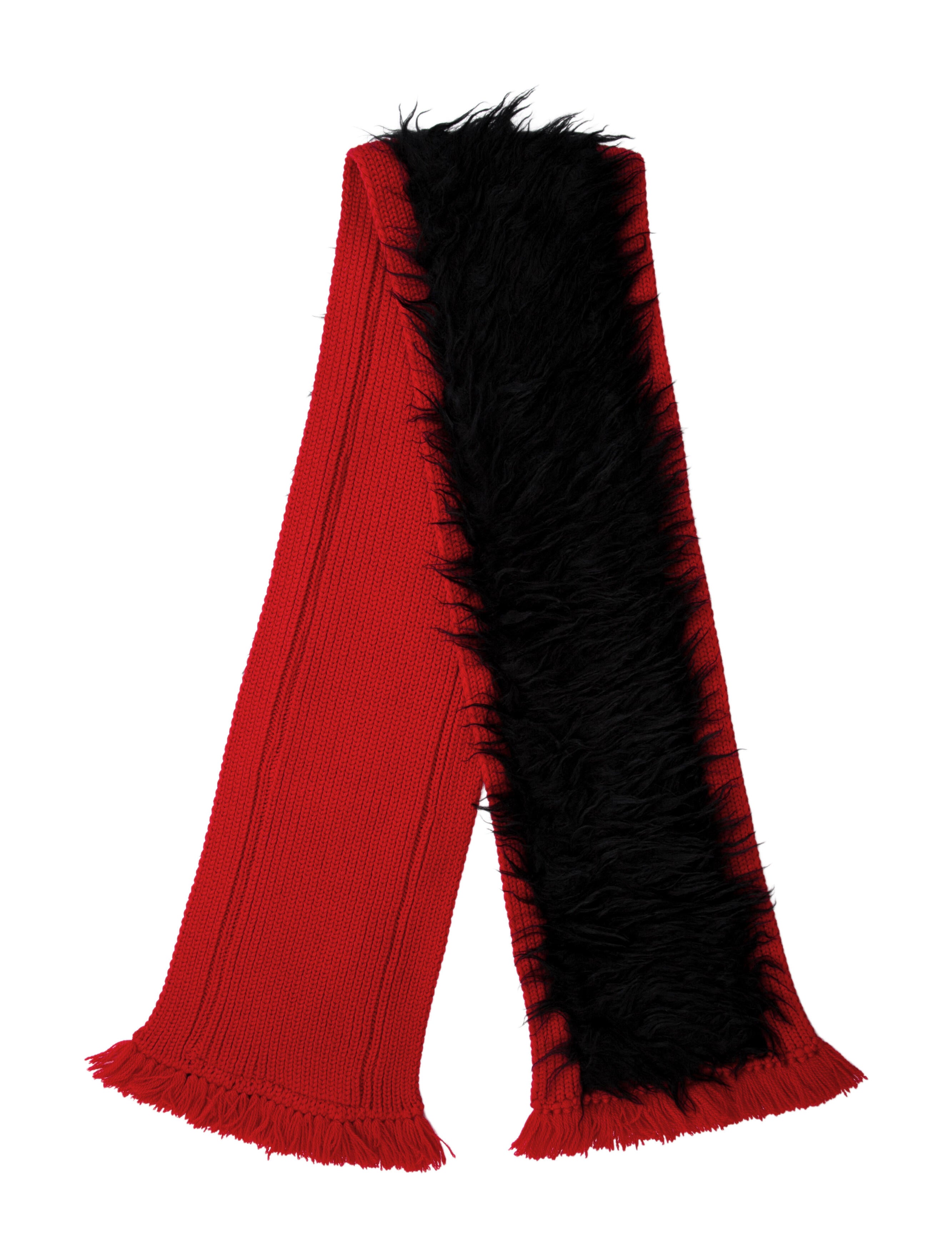 Prada Wool Colorblock Pattern Scarf