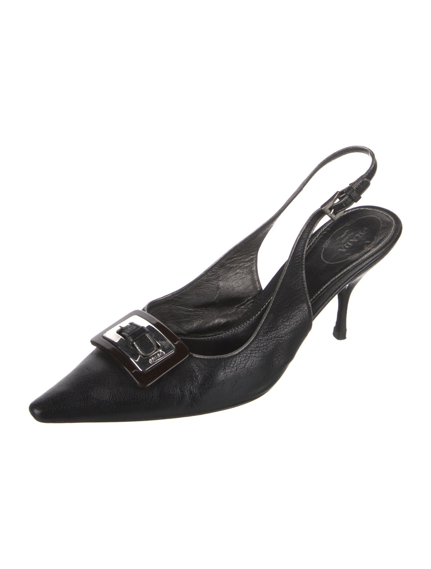 Prada Leather Slingback Pumps