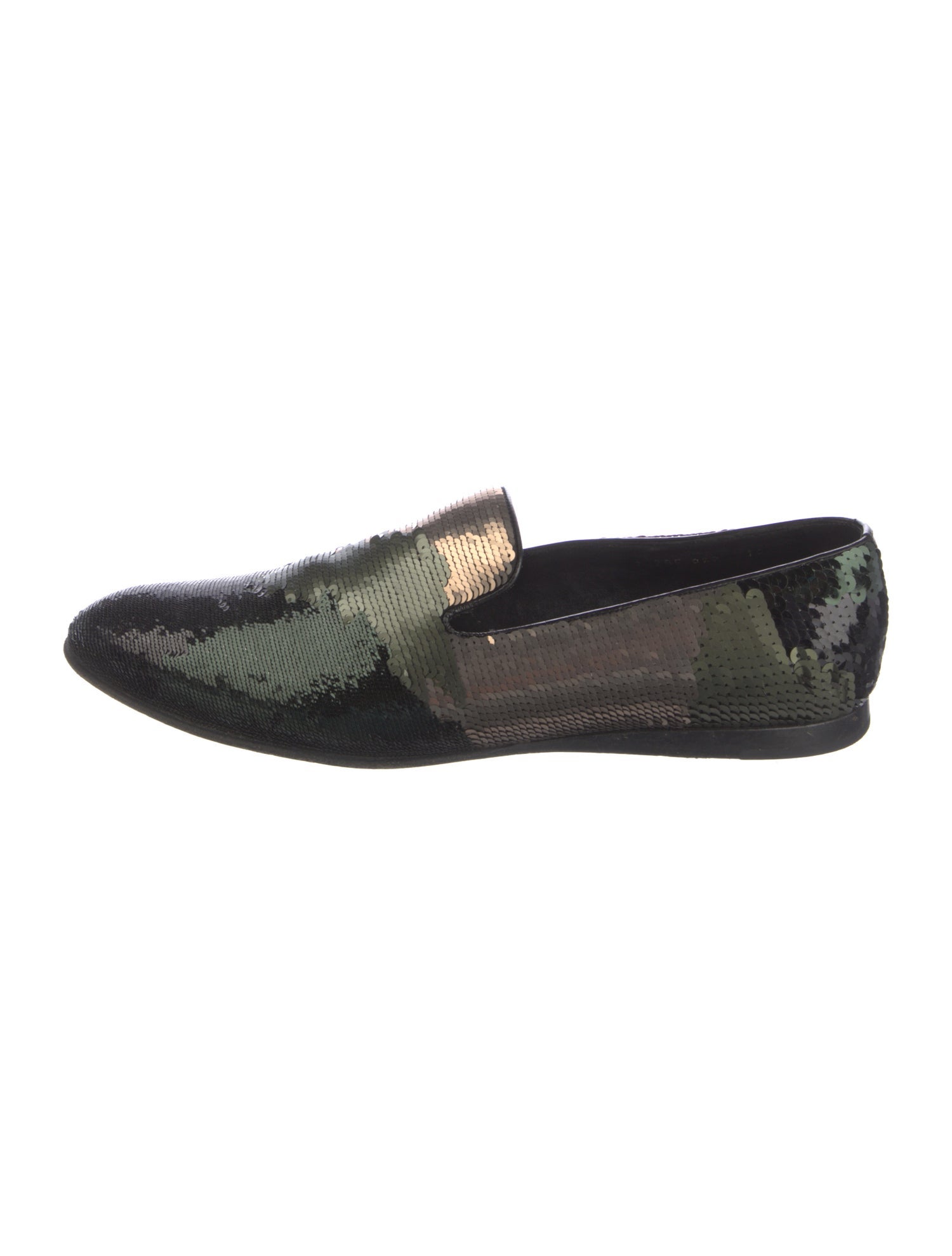 Prada Sequins Printed Loafers