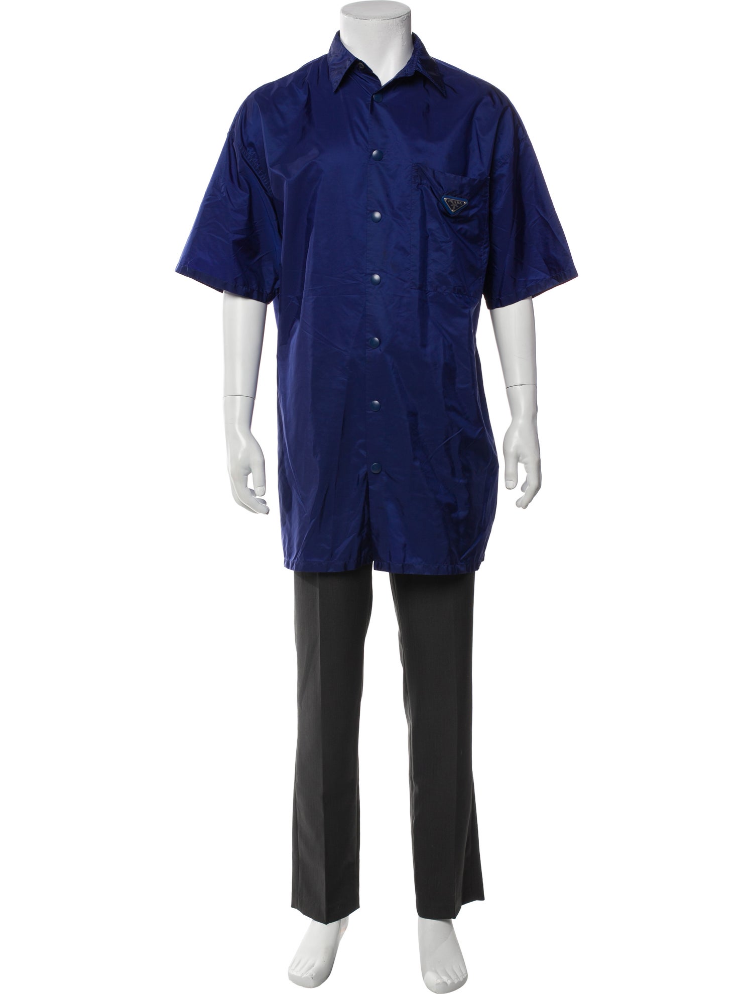 Prada 2022 Enameled Metal Triangle Shirt