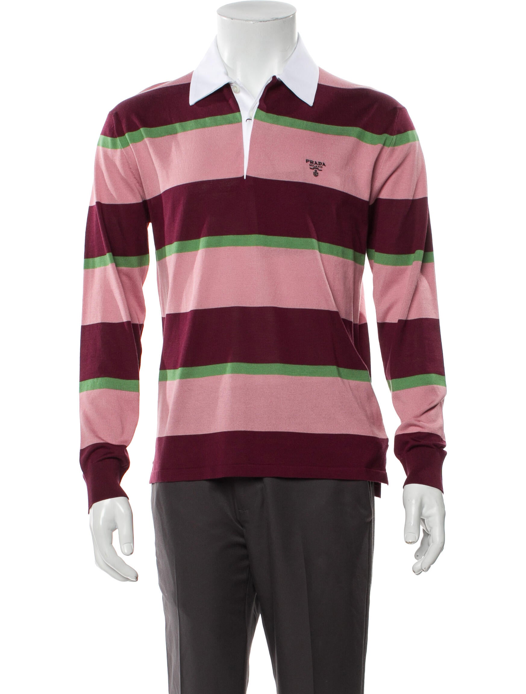 Prada 2025 Striped Polo Shirt w/ Tags