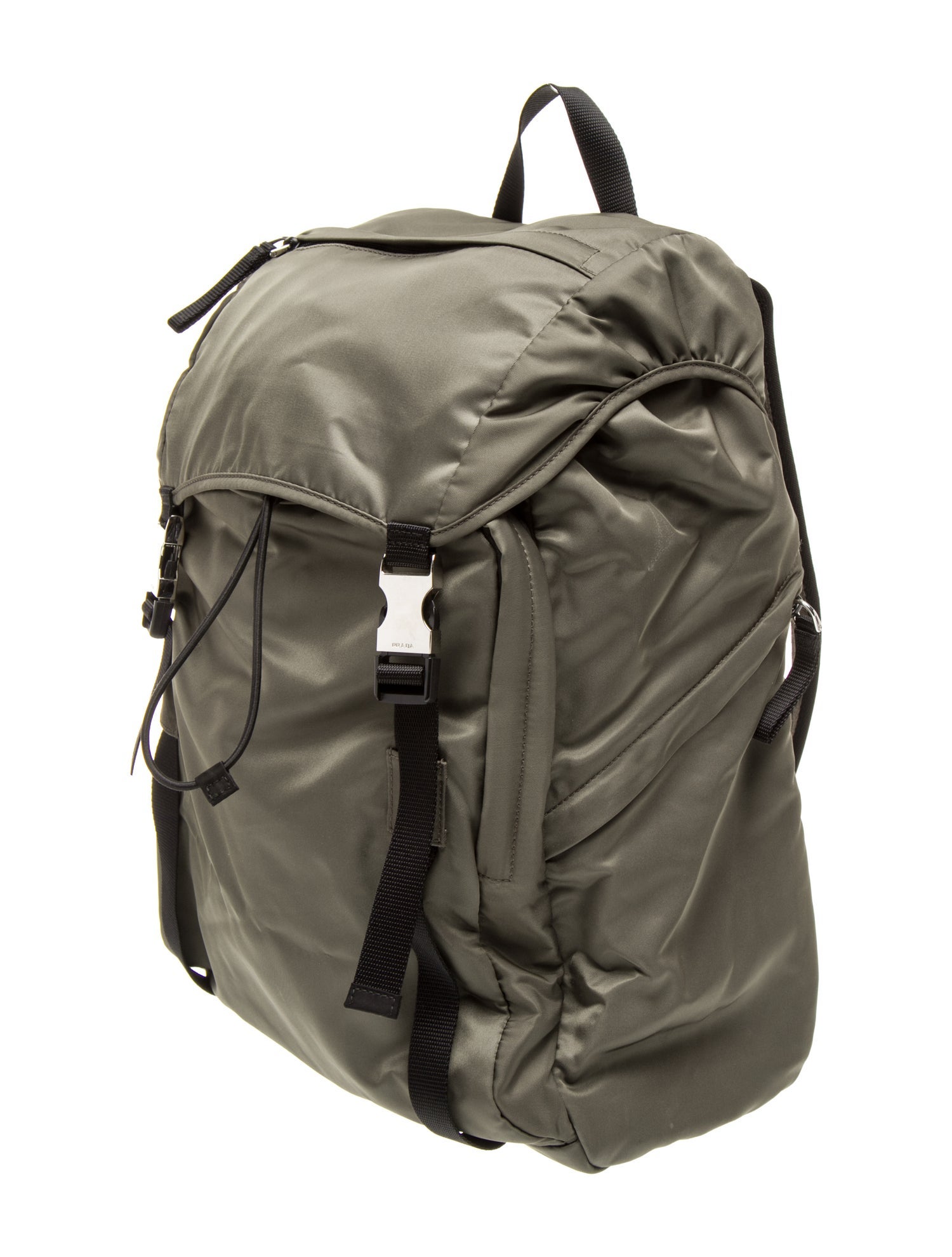 Prada Enameled Metal Triangle Montagna