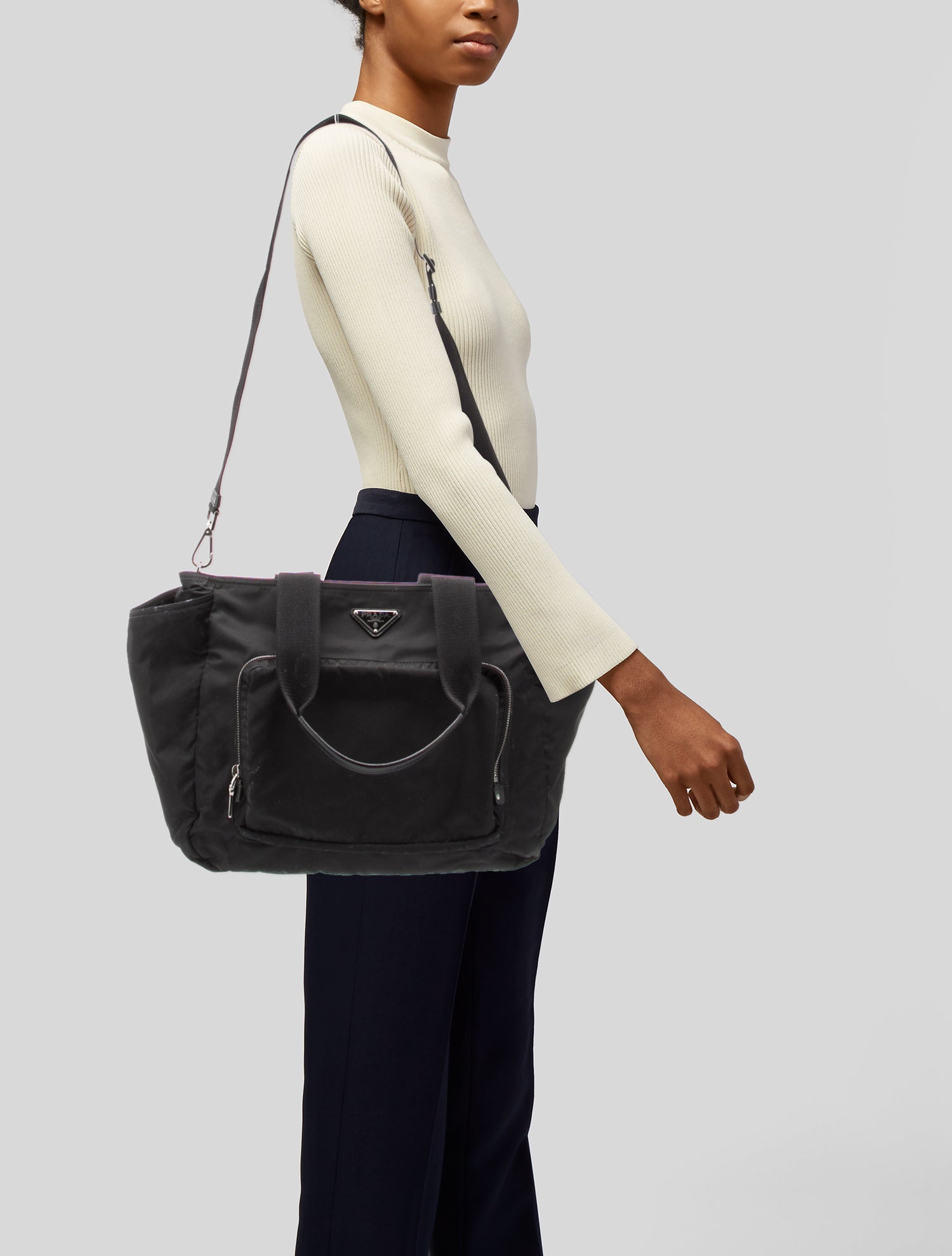 Prada Infants' Black Diaper Bag