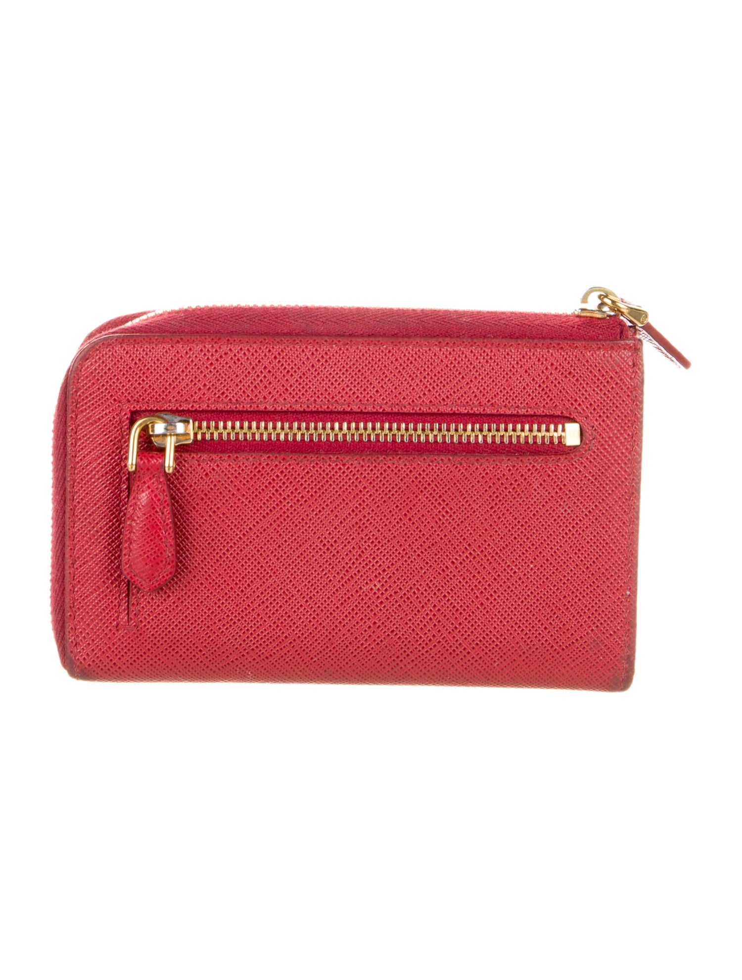 Prada leather pouch keychain