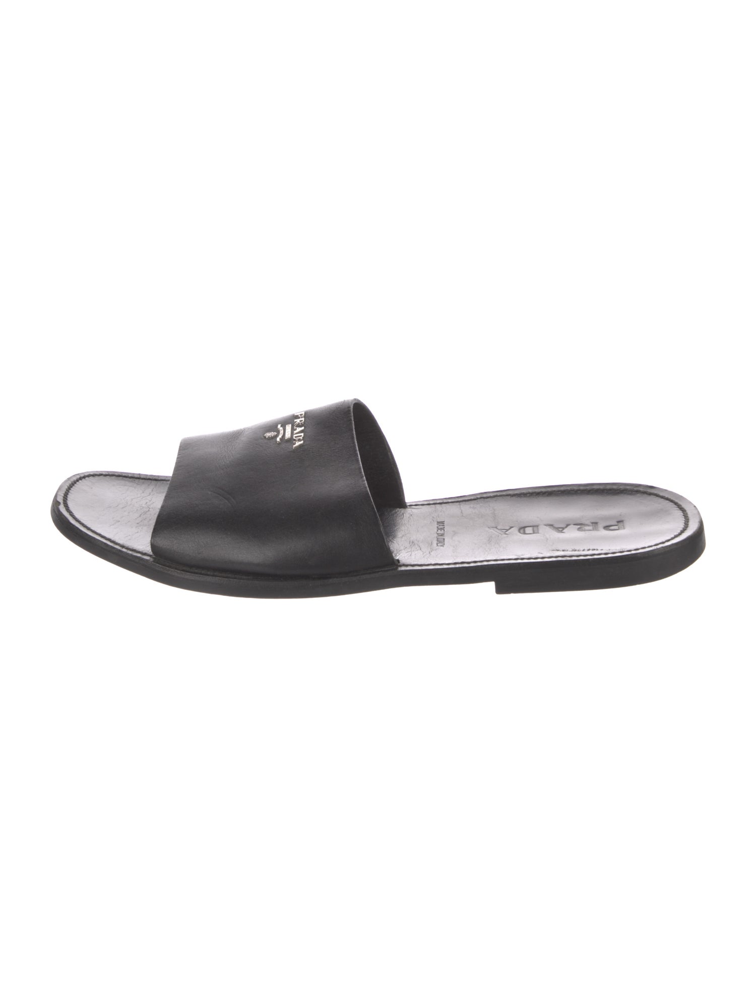 Prada Leather Slides