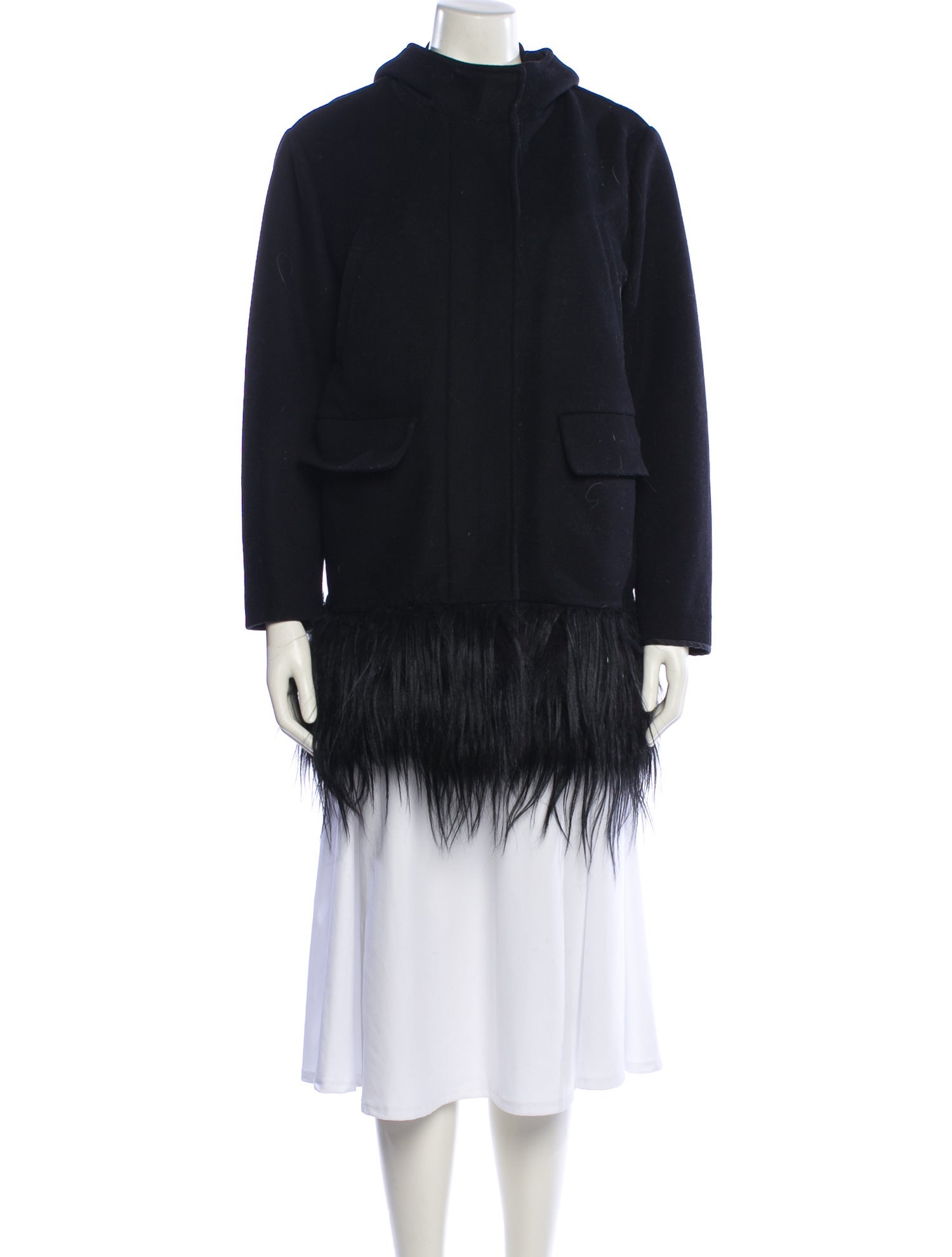 Prada 2014 Virgin Wool Faux Fur Jacket