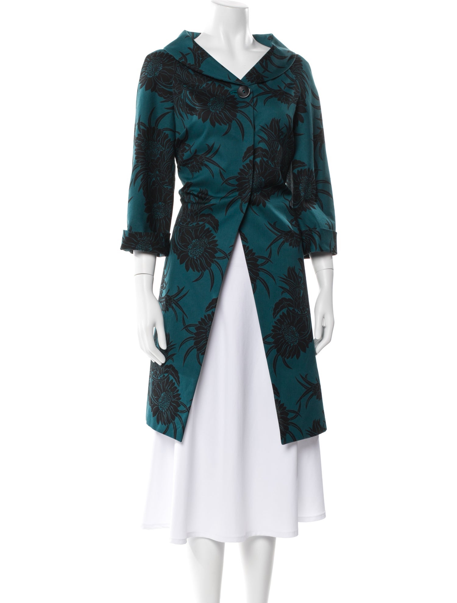 Prada 2014 Floral Print Coat