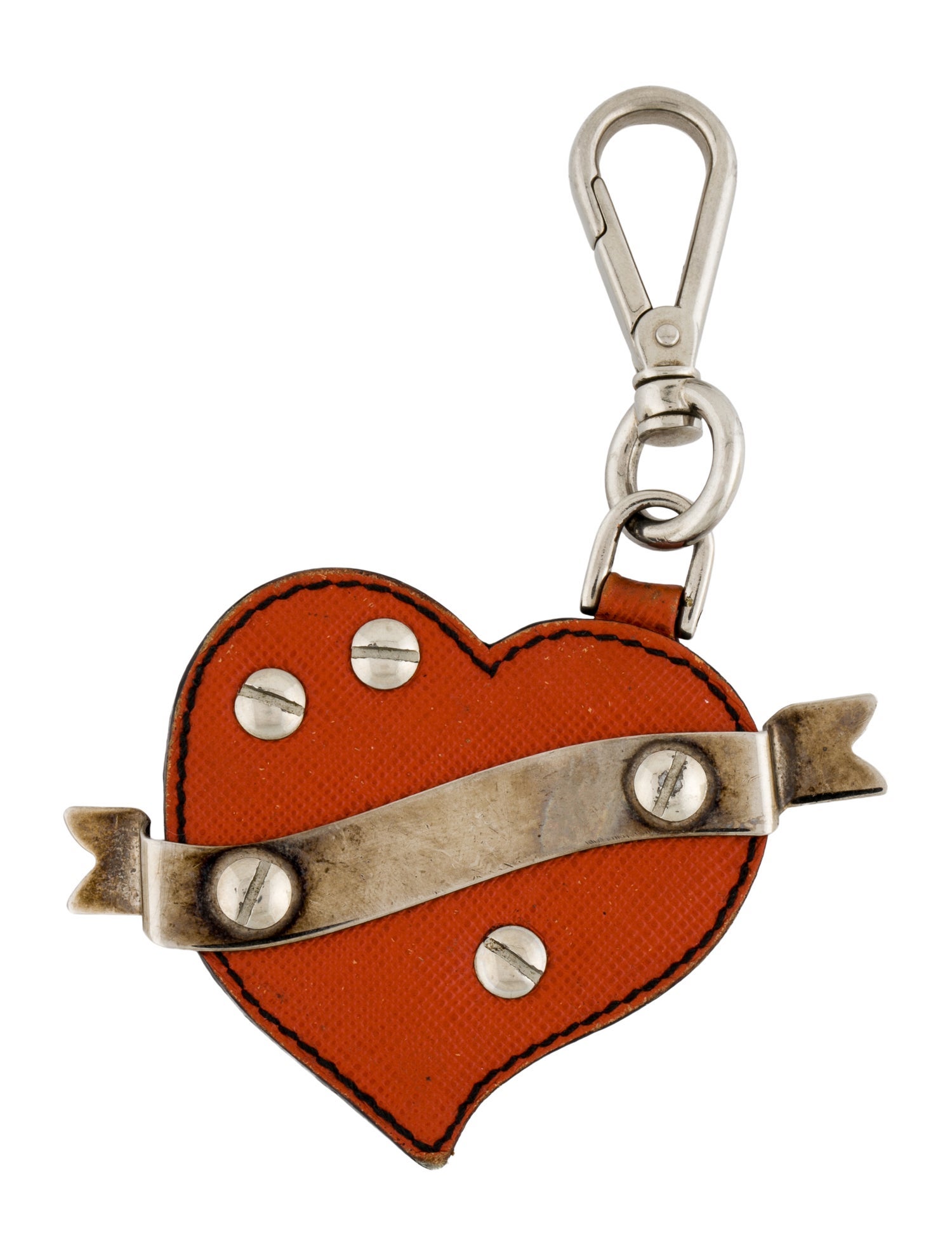 Prada Women's Leather Keychain