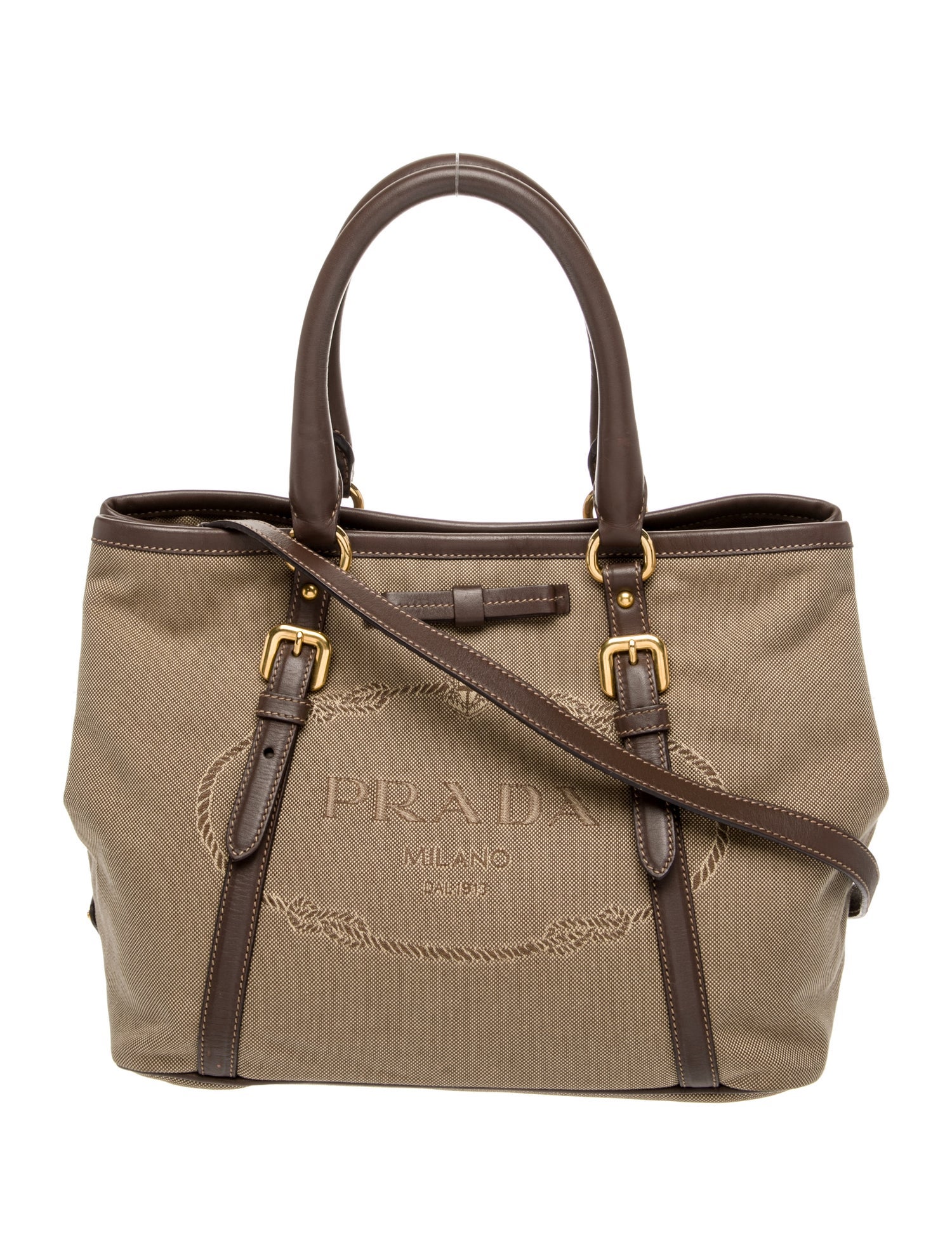 Prada Enameled Metal Triangle Bauletto