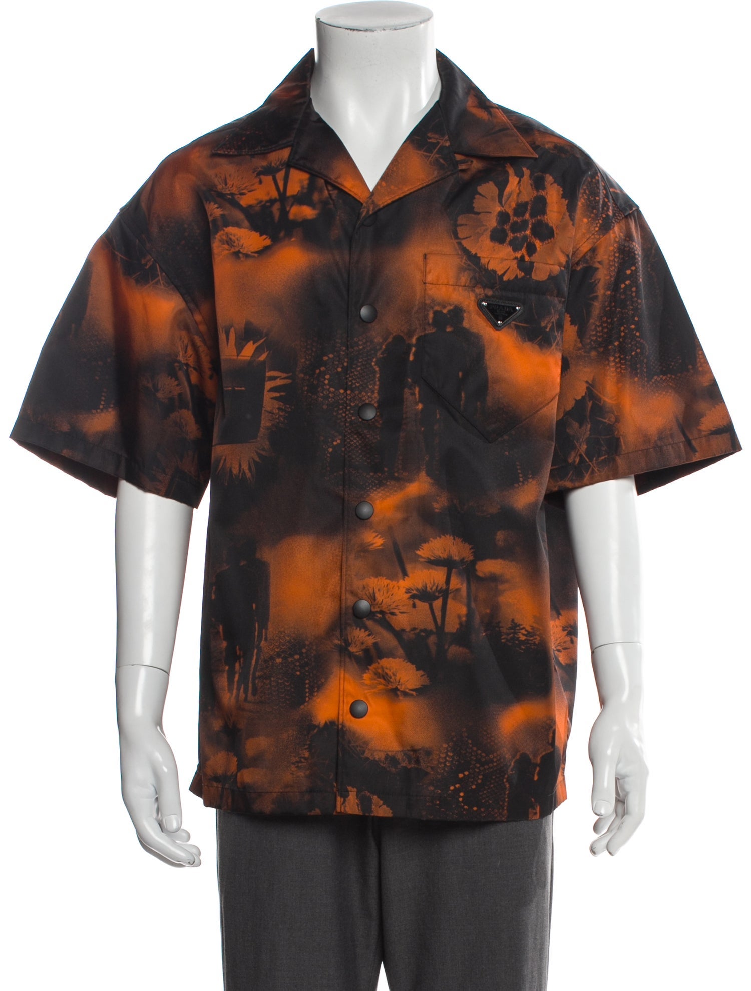 Prada 2022 Enameled Metal Triangle Shirt