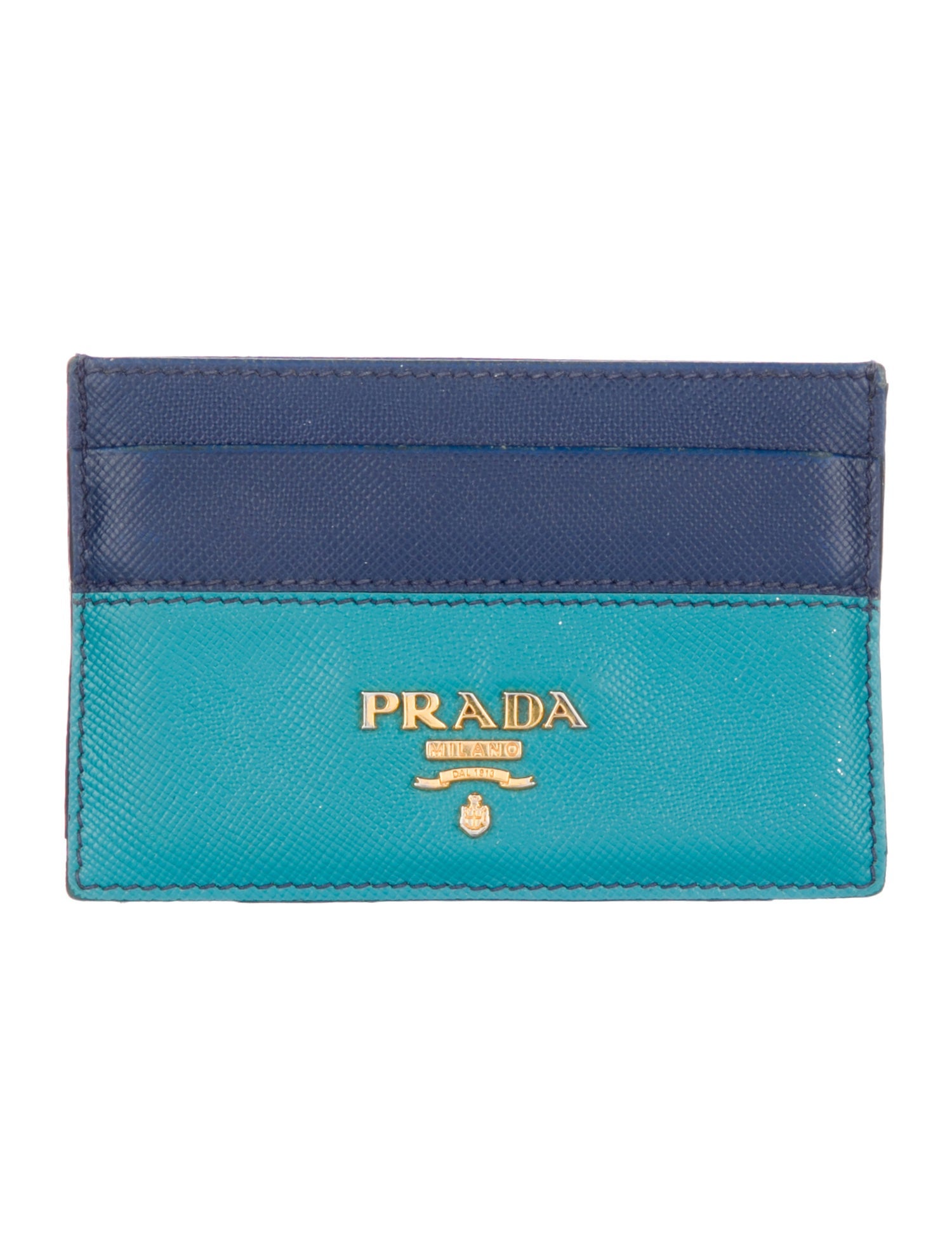 Prada Saffiano Metal Leather Card Holder