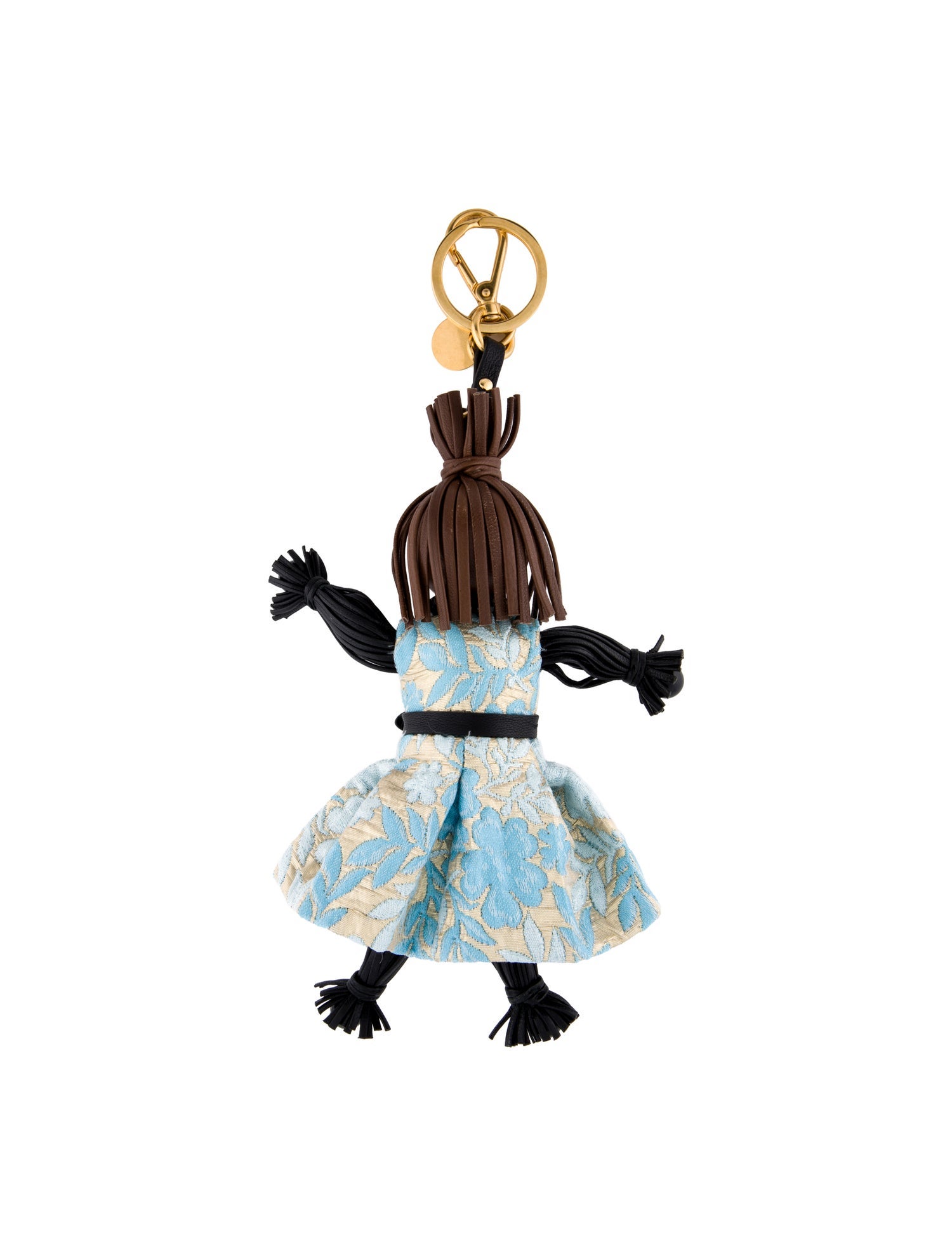 Prada Trick Pelle Azzurro Blue Dress Jasmine Doll Keyring