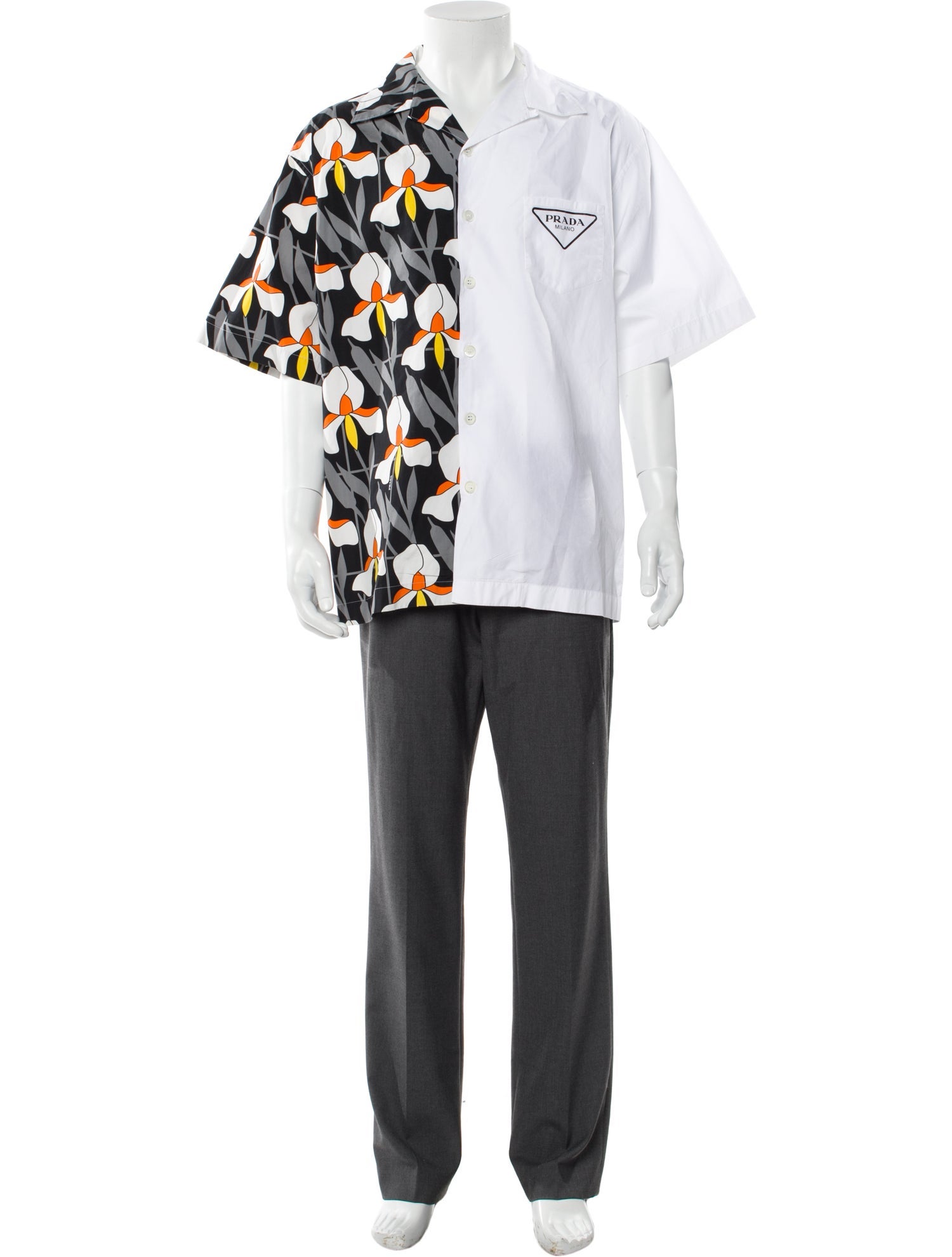 Prada 2022 Double Match Dress Shirt