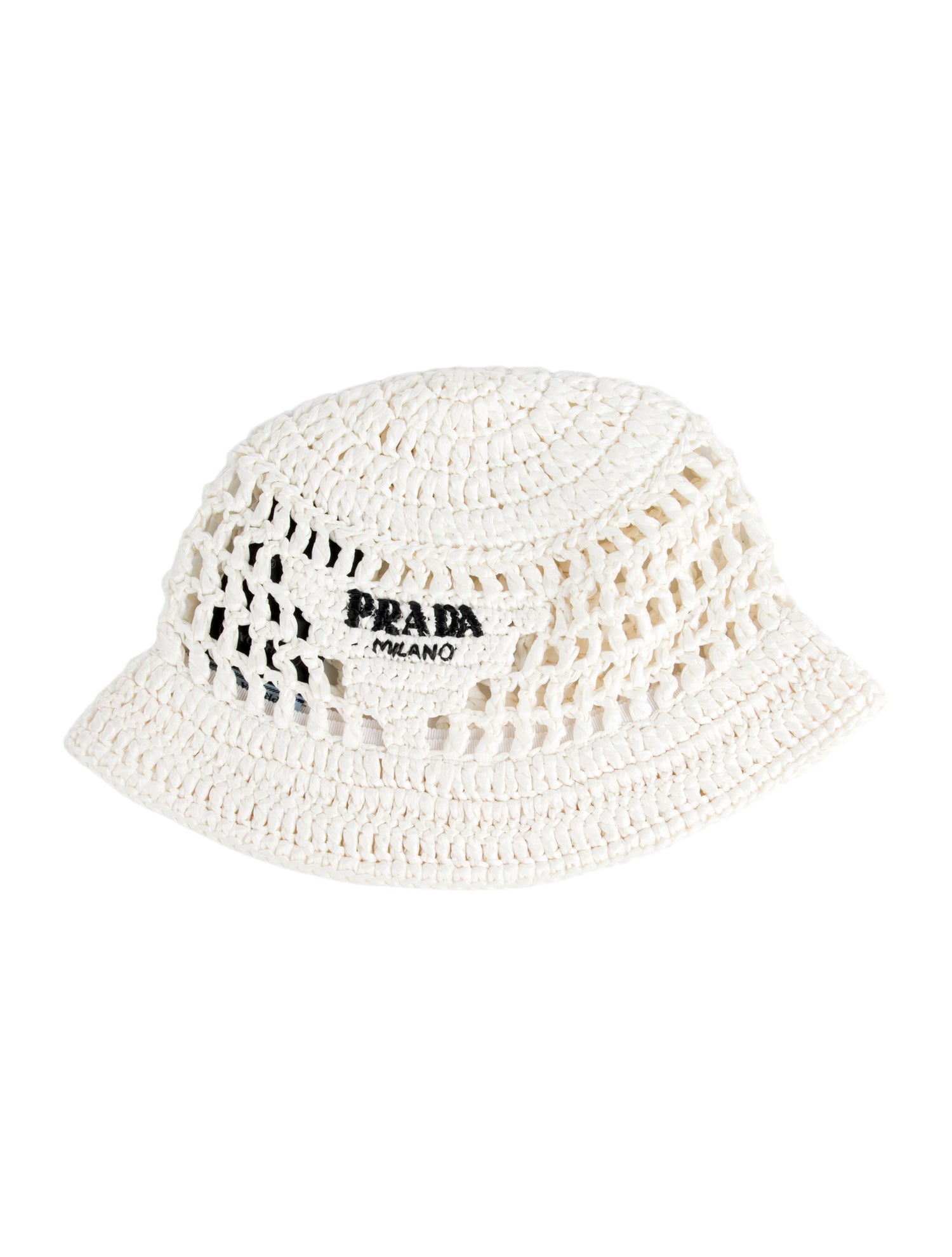 Prada raffia bucket hat