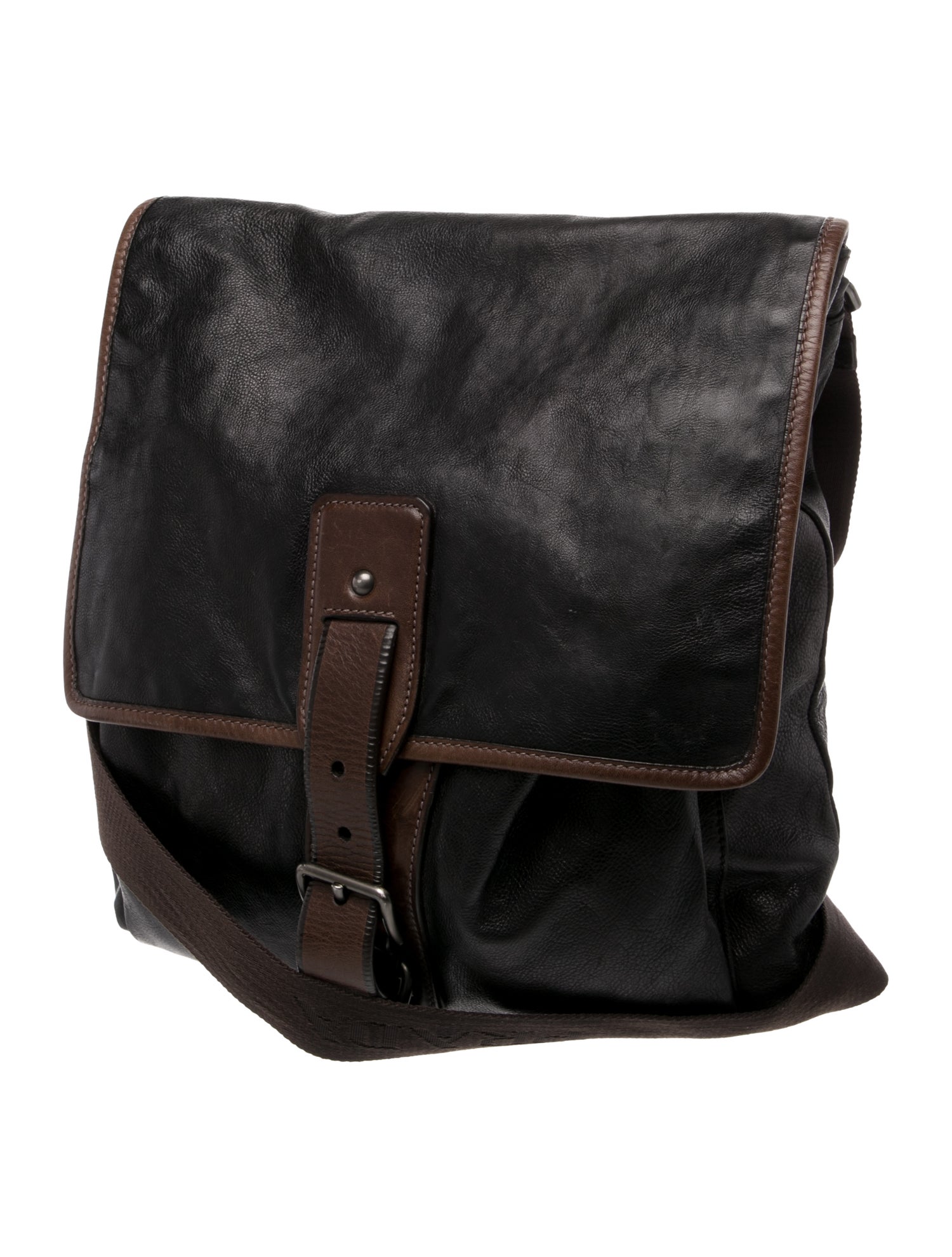 Prada Leather Messenger Bag