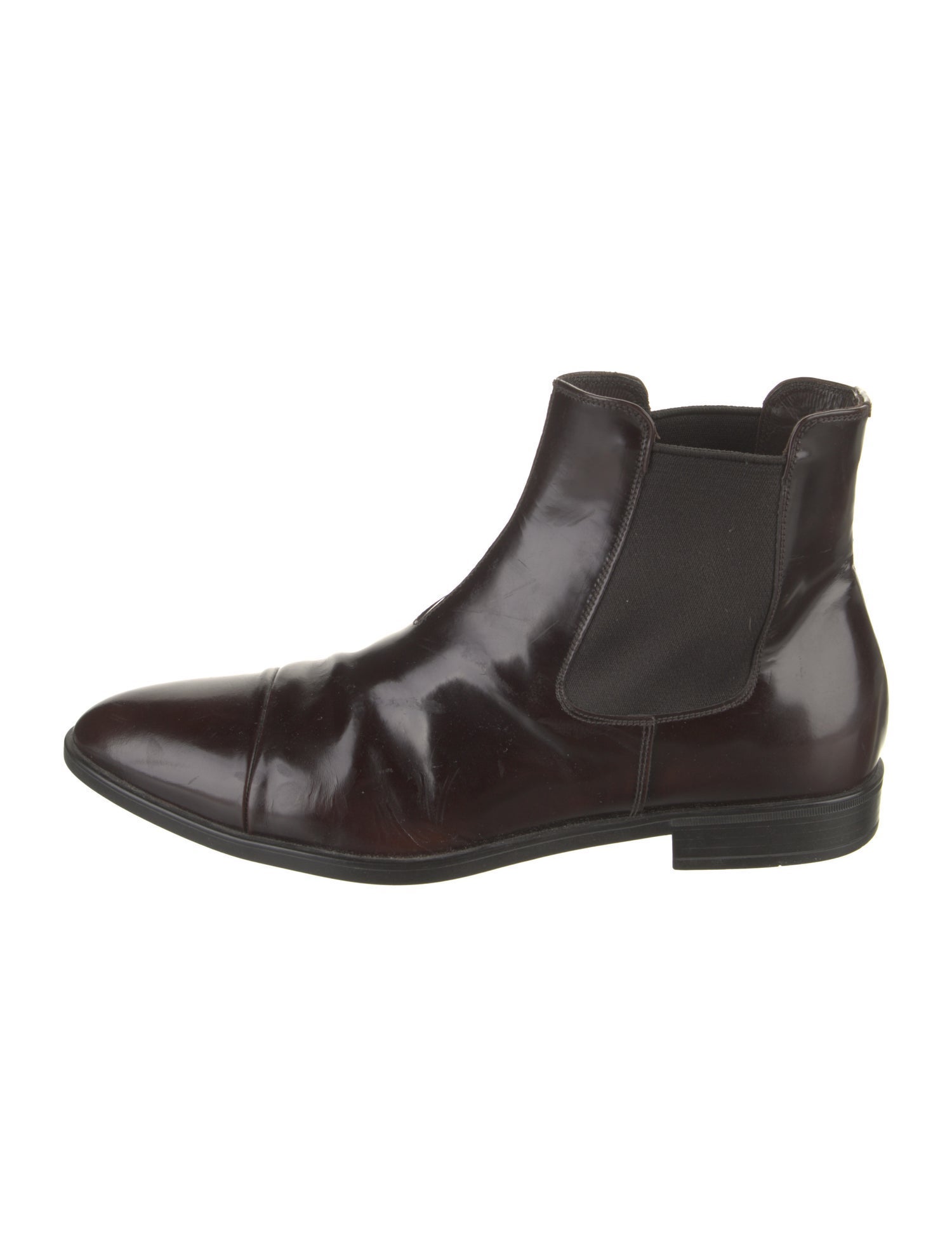 Prada Leather Chelsea Boots