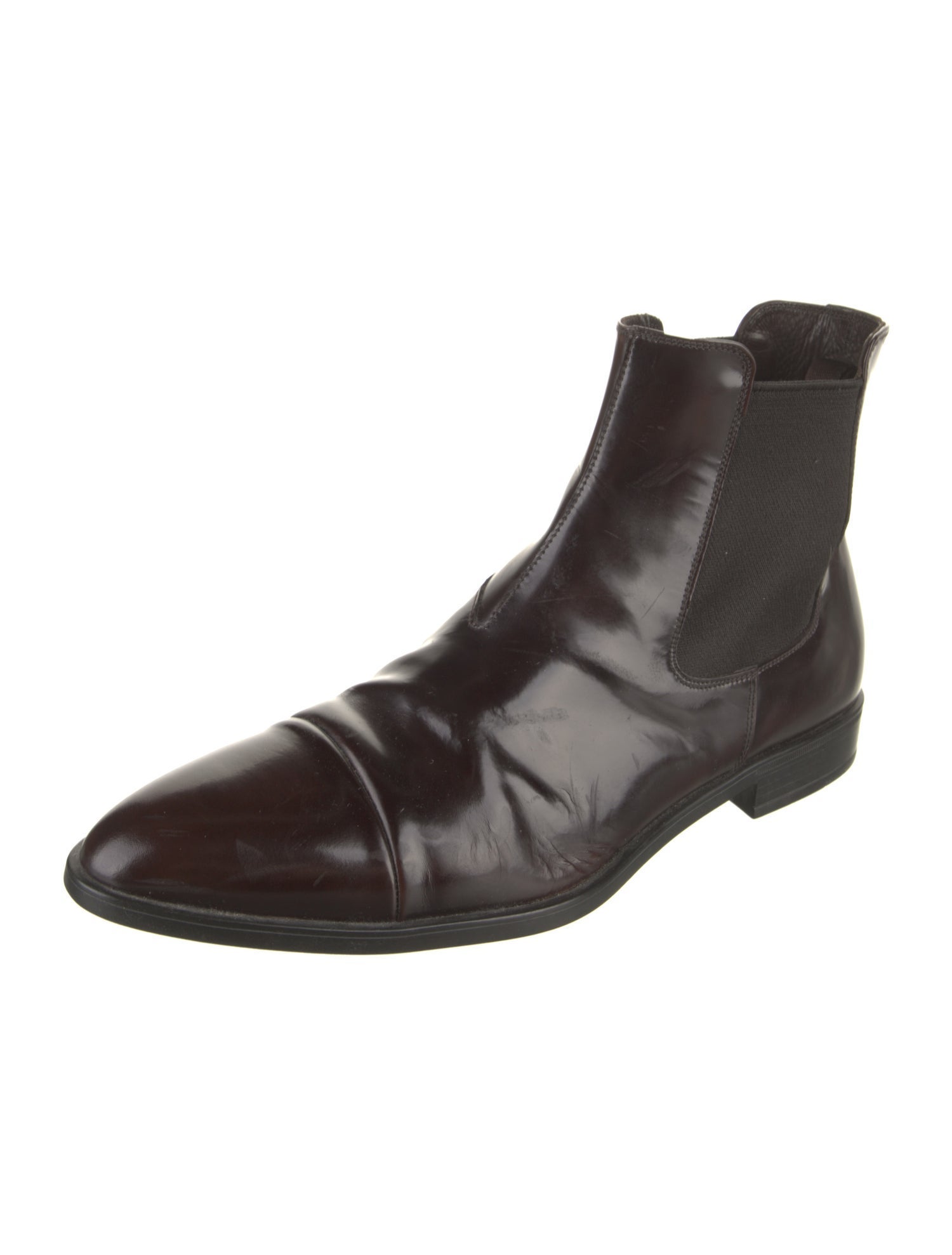 Prada Leather Chelsea Boots