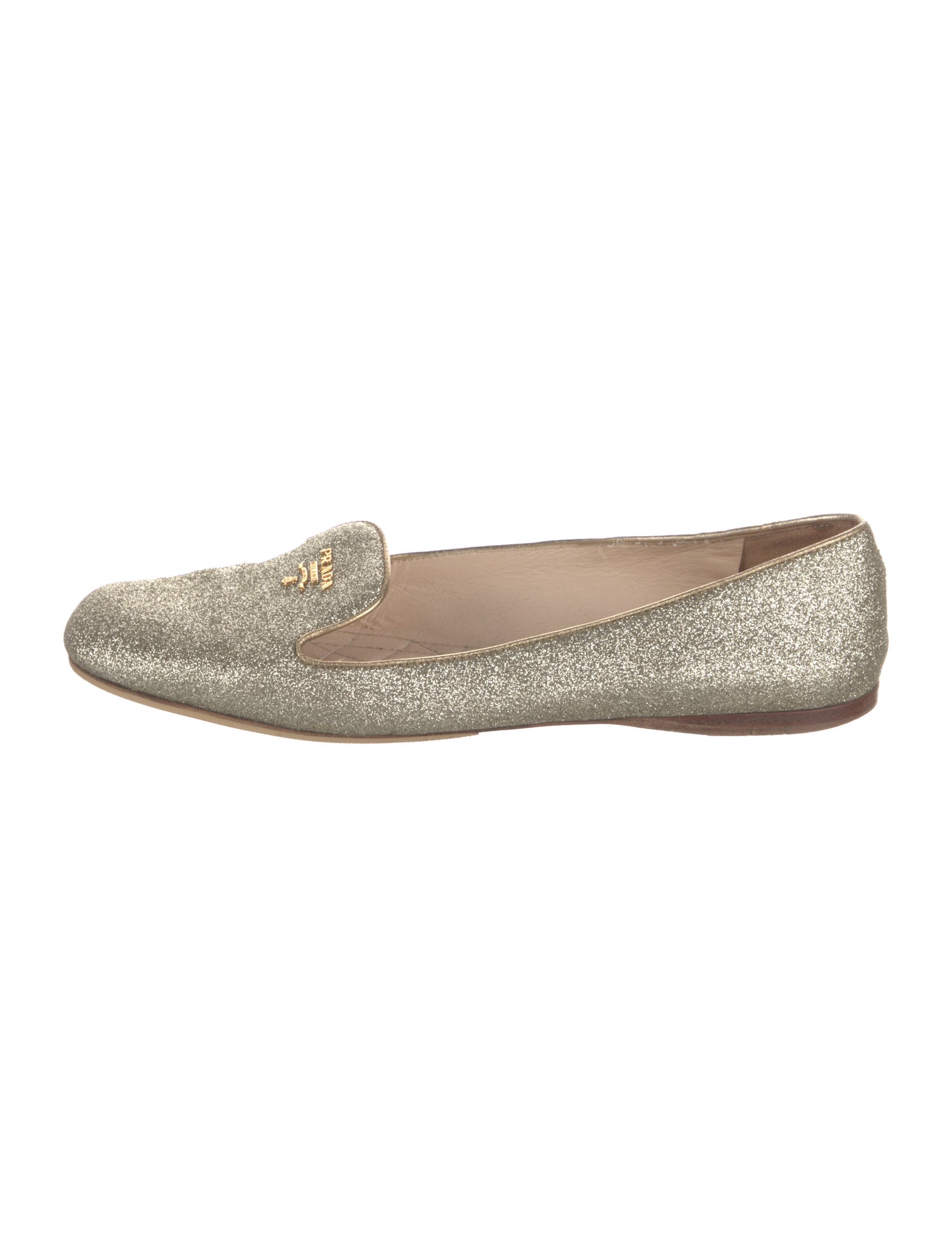 Prada Glitter Glitter Accents Loafers