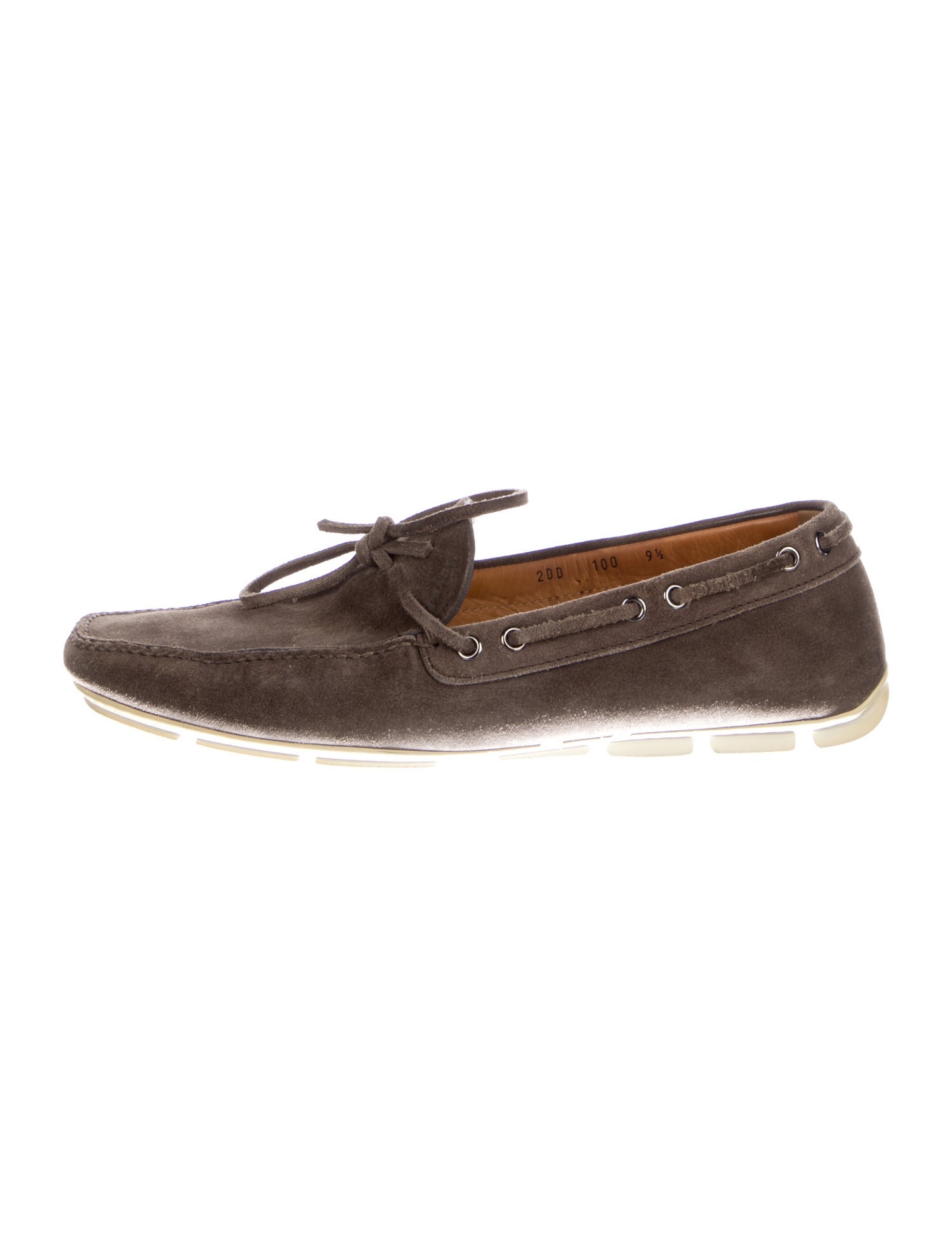 Prada Suede Boat Shoes