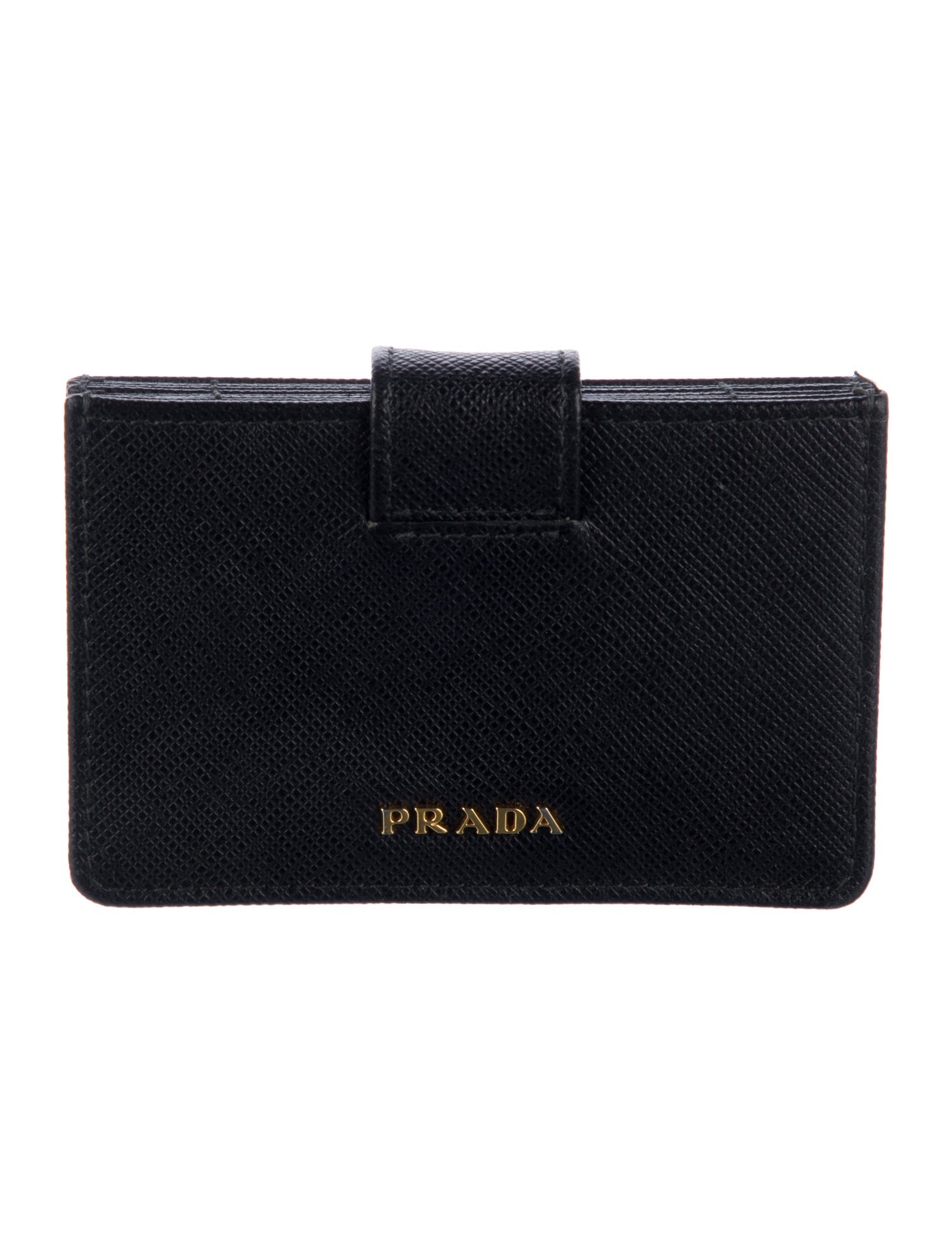 Prada Saffiano Metal Leather Card Holder