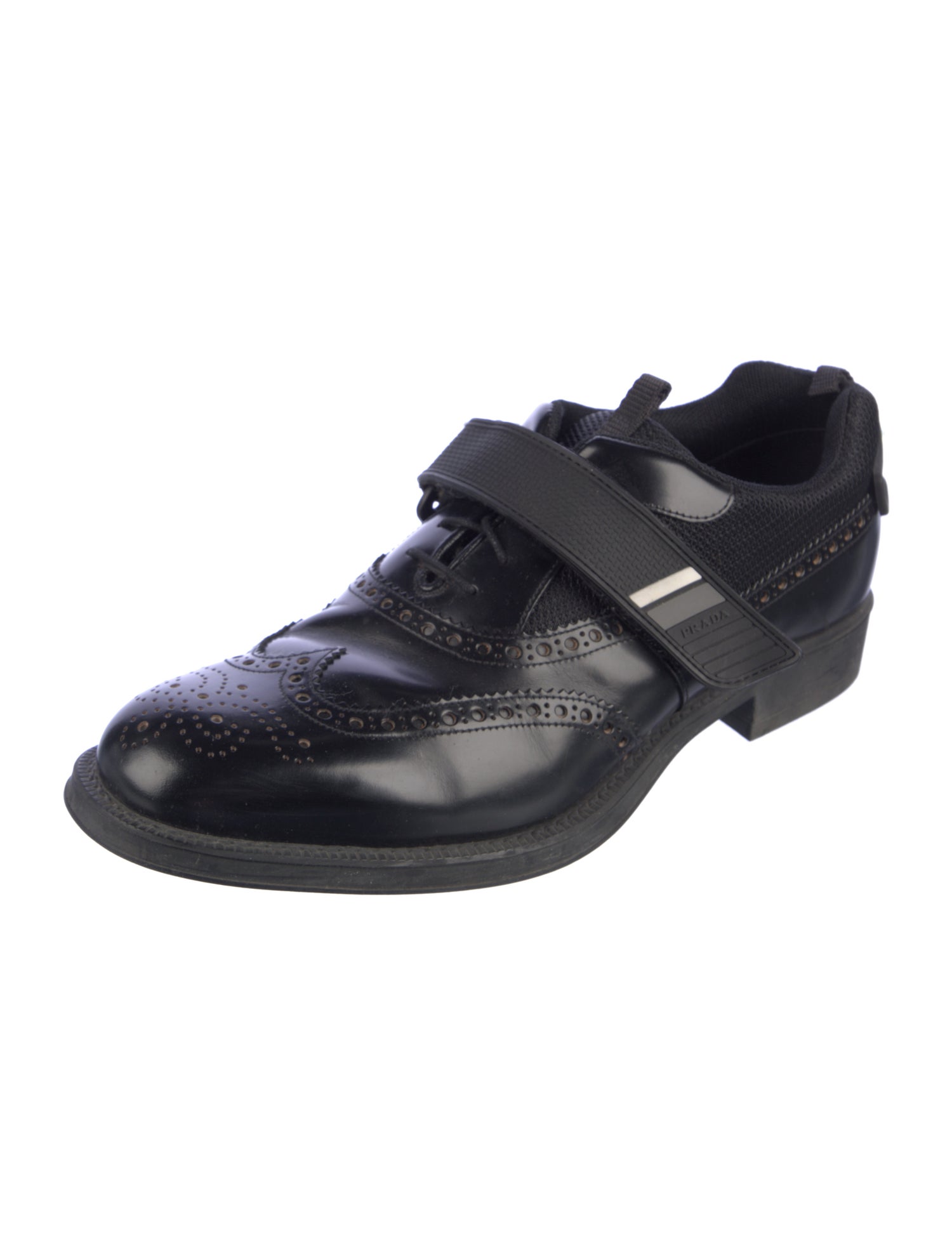 Prada Leather Lasercut Accents Brogues