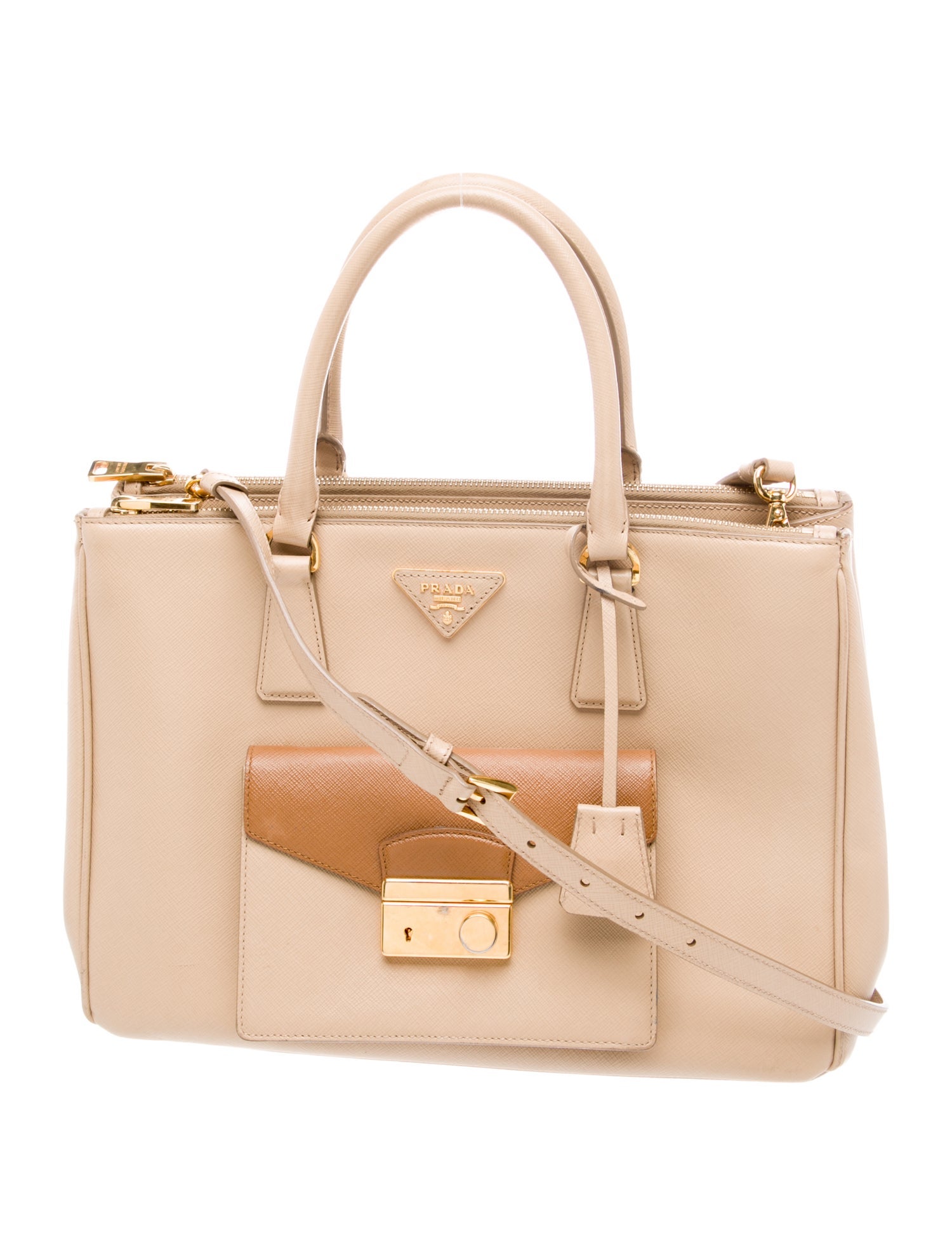 Prada Saffiano Lux Leather Galleria Double Zip Medium