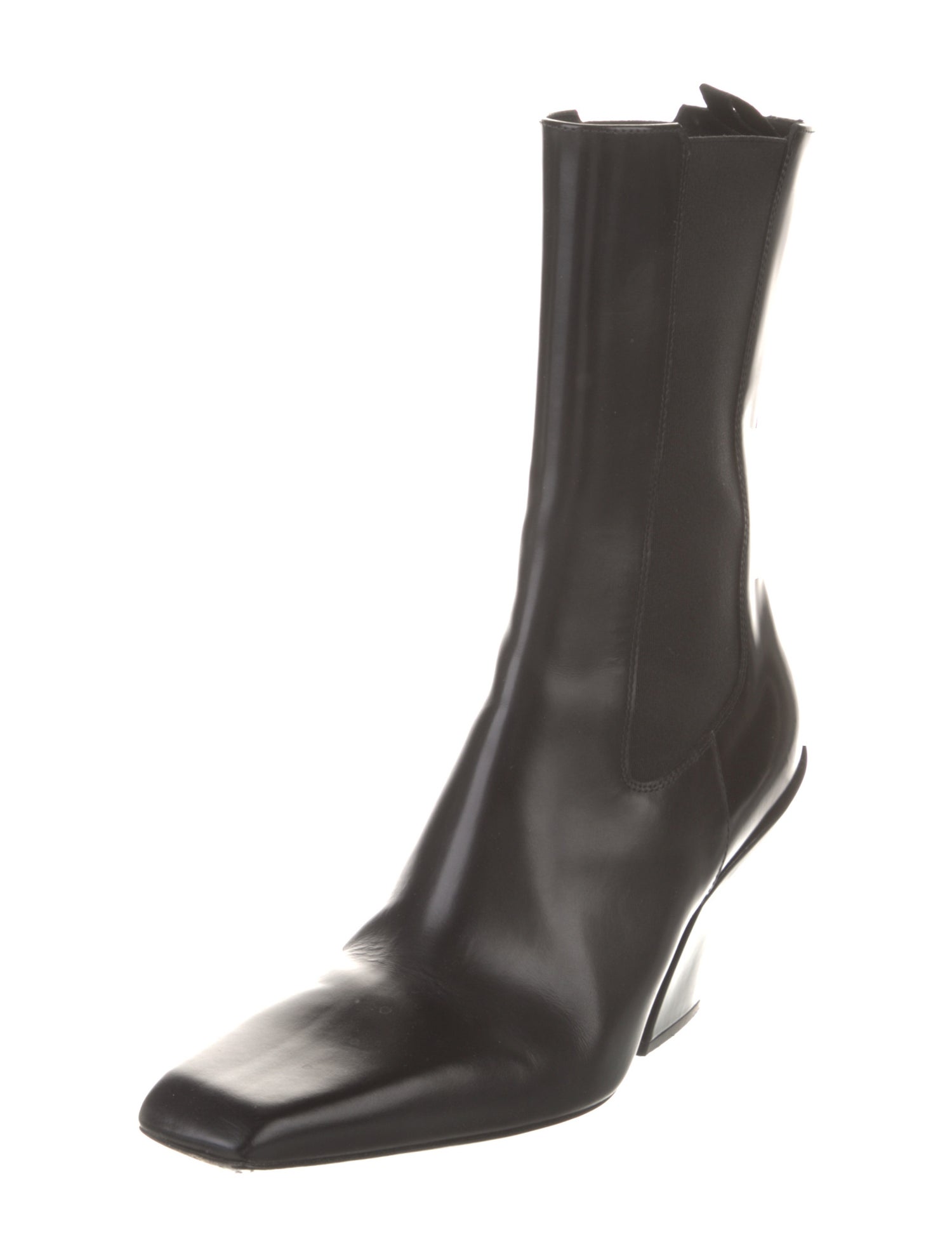 Prada Leather Chelsea Boots