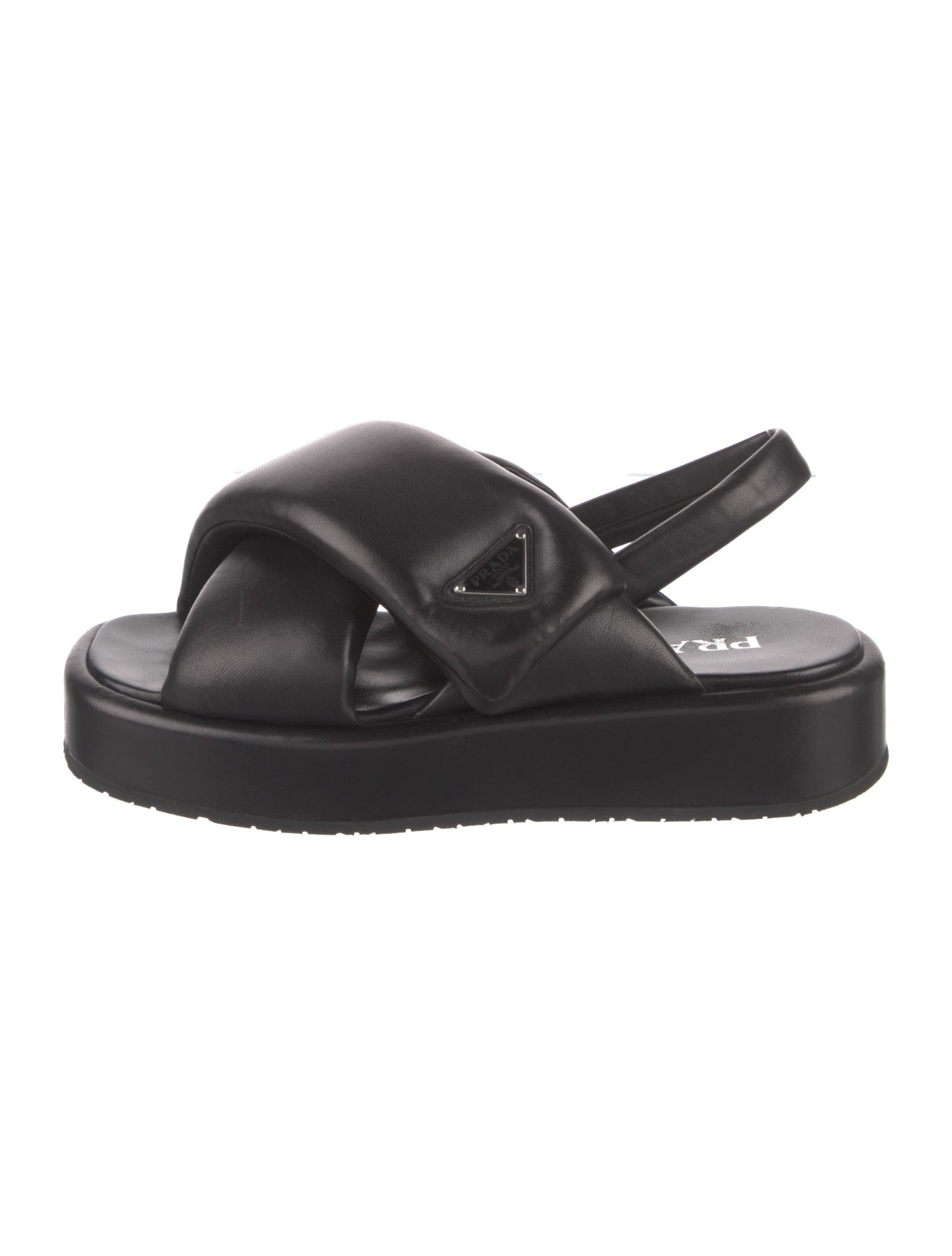 Prada Leather Slingback Sandals