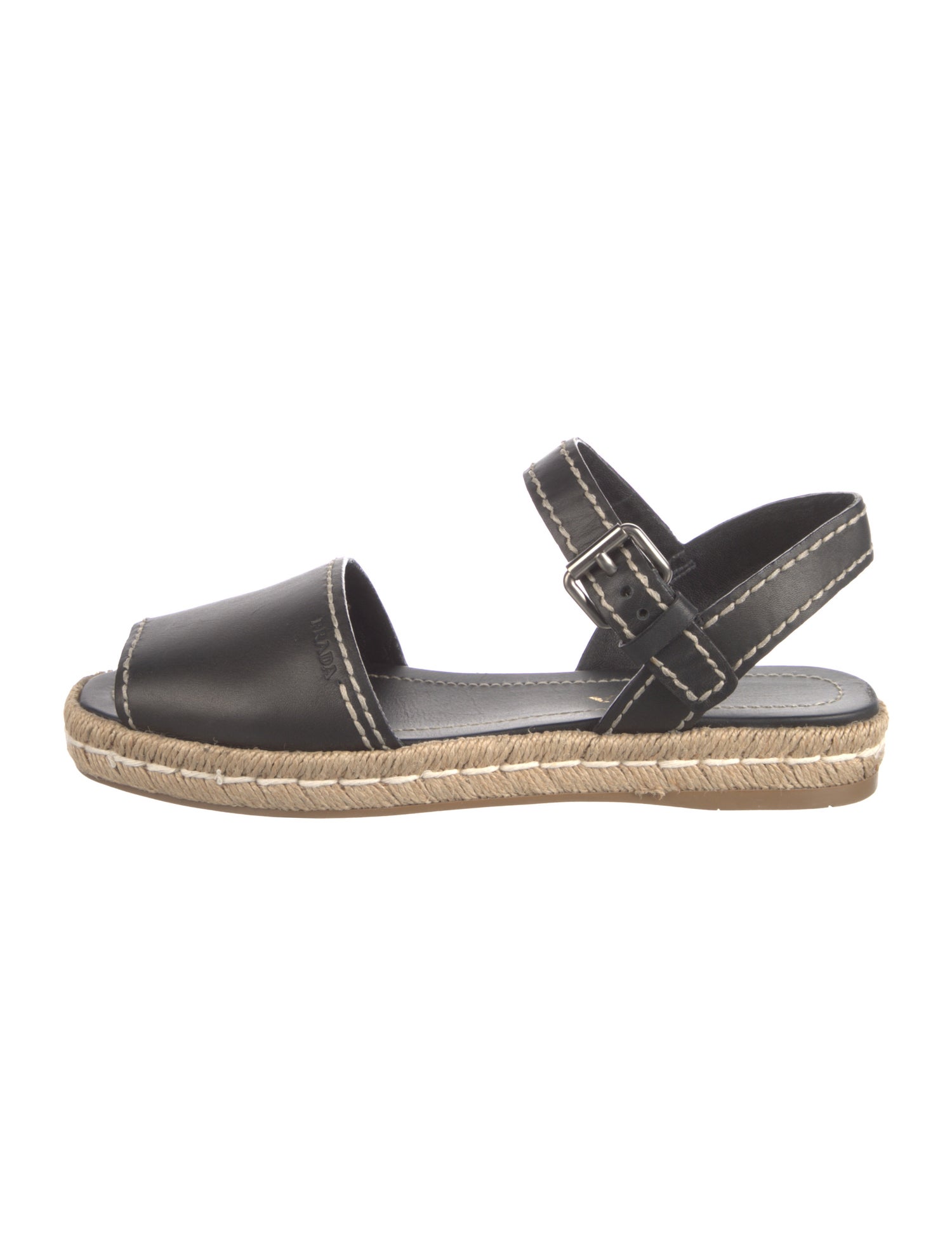 Prada Leather Colorblock Pattern Espadrilles