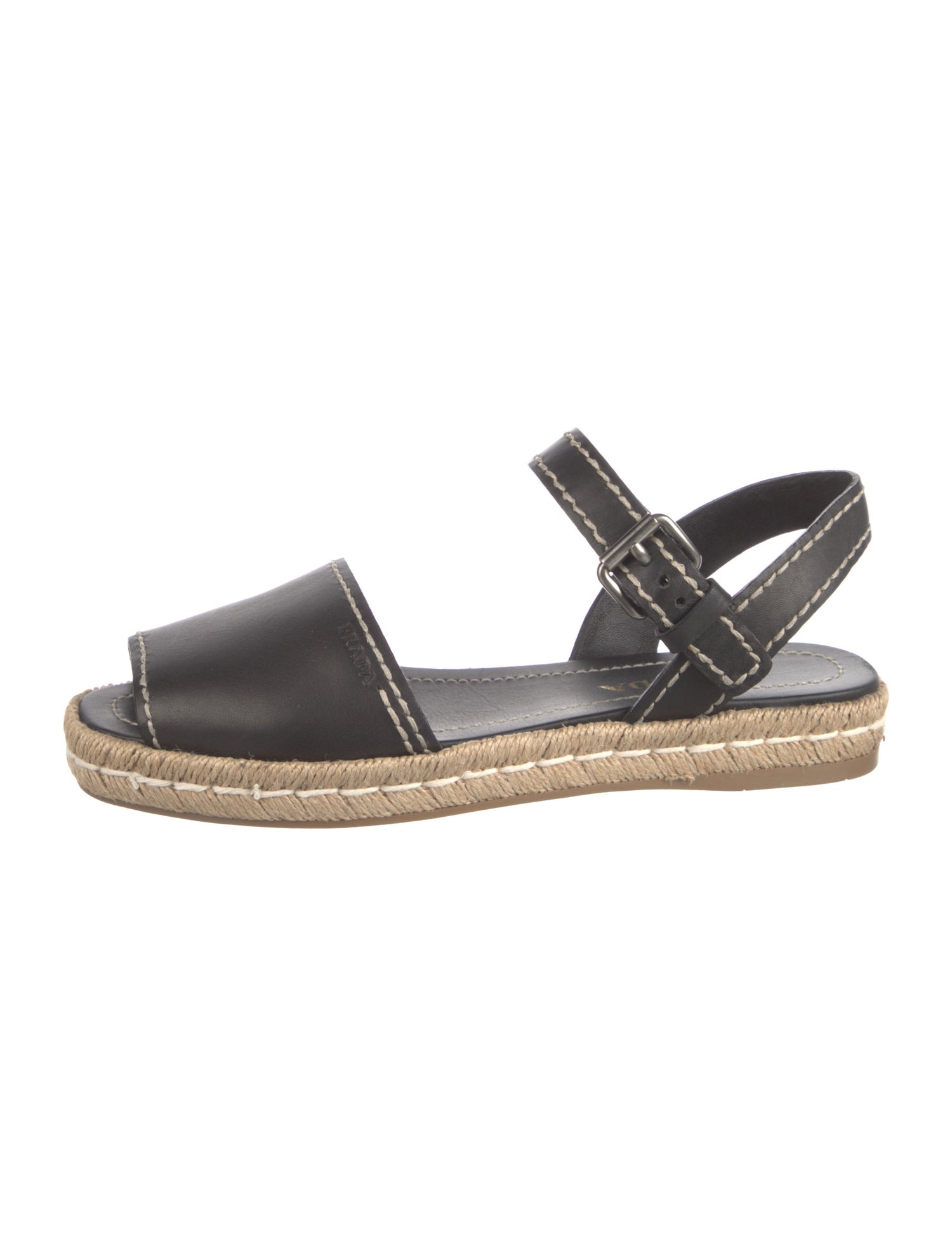 Prada Leather Colorblock Pattern Espadrilles