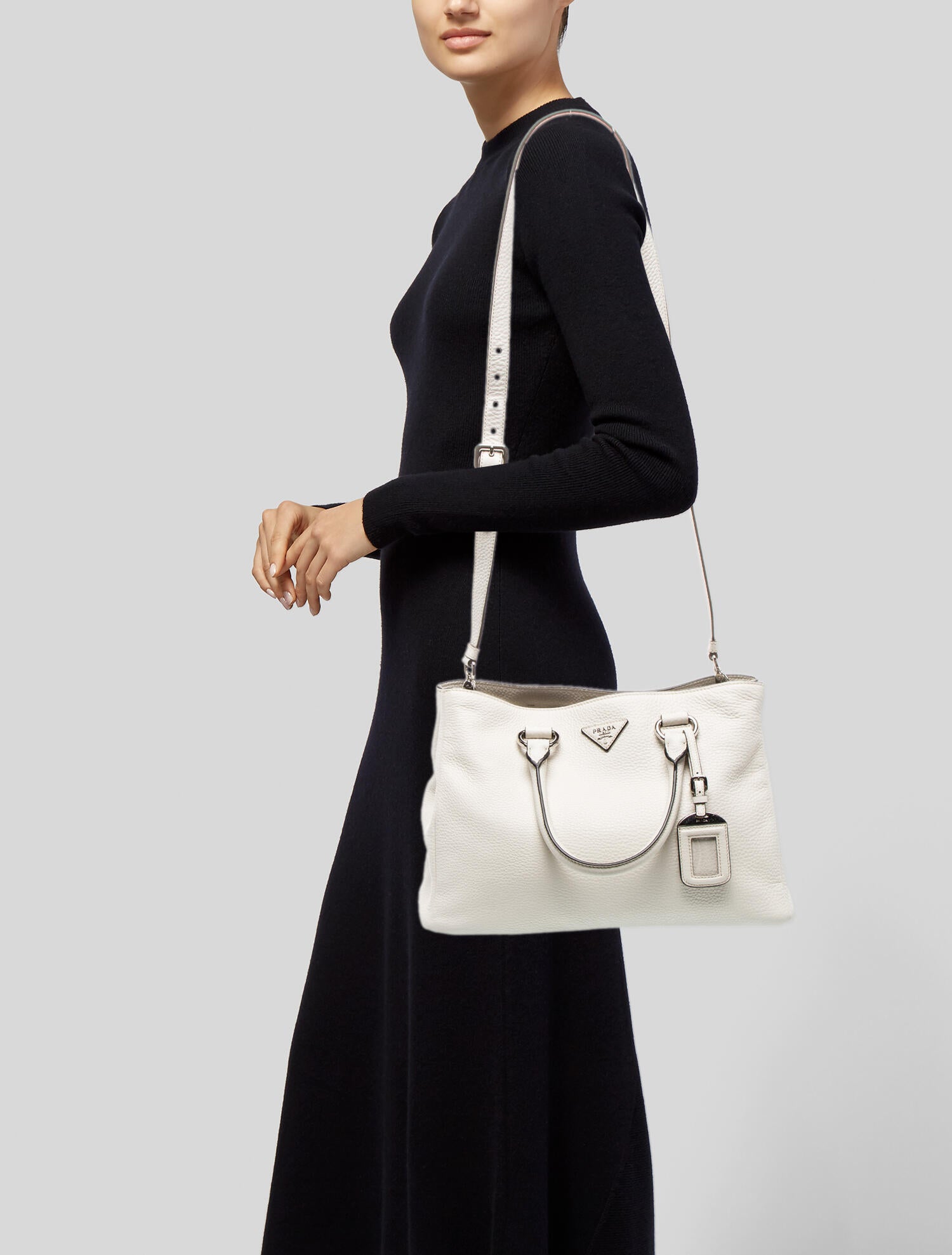 Prada Vitello Daino Leather Top Handle Bag Medium