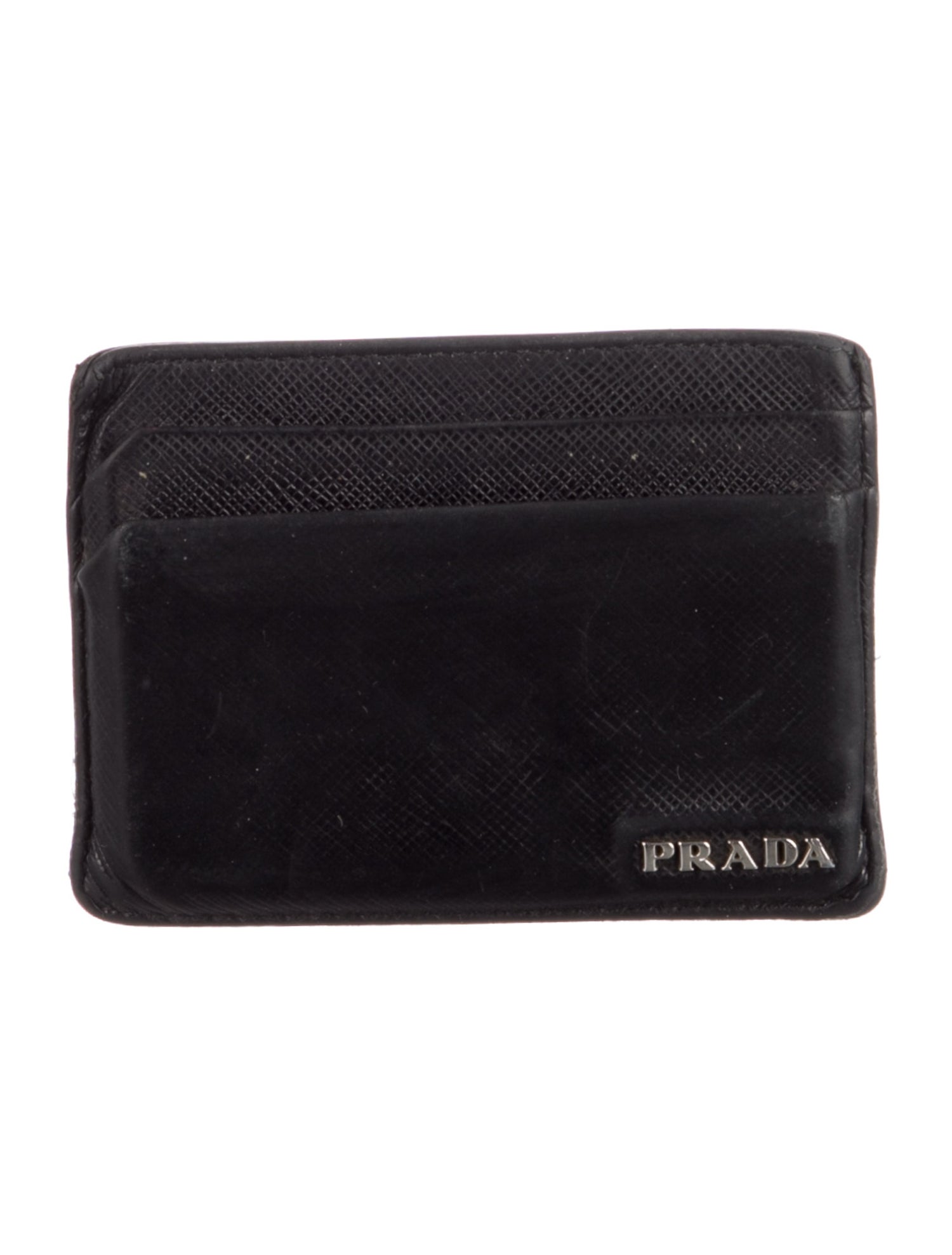 Prada Saffiano Metal Leather Card Holder