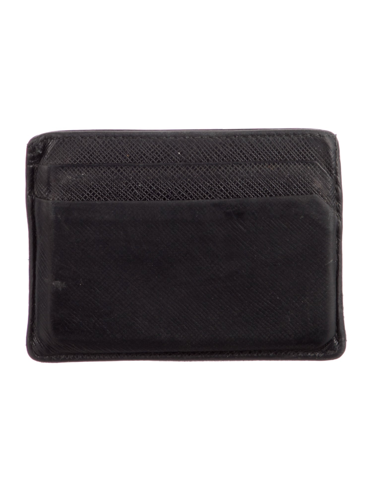 Prada Saffiano Metal Leather Card Holder