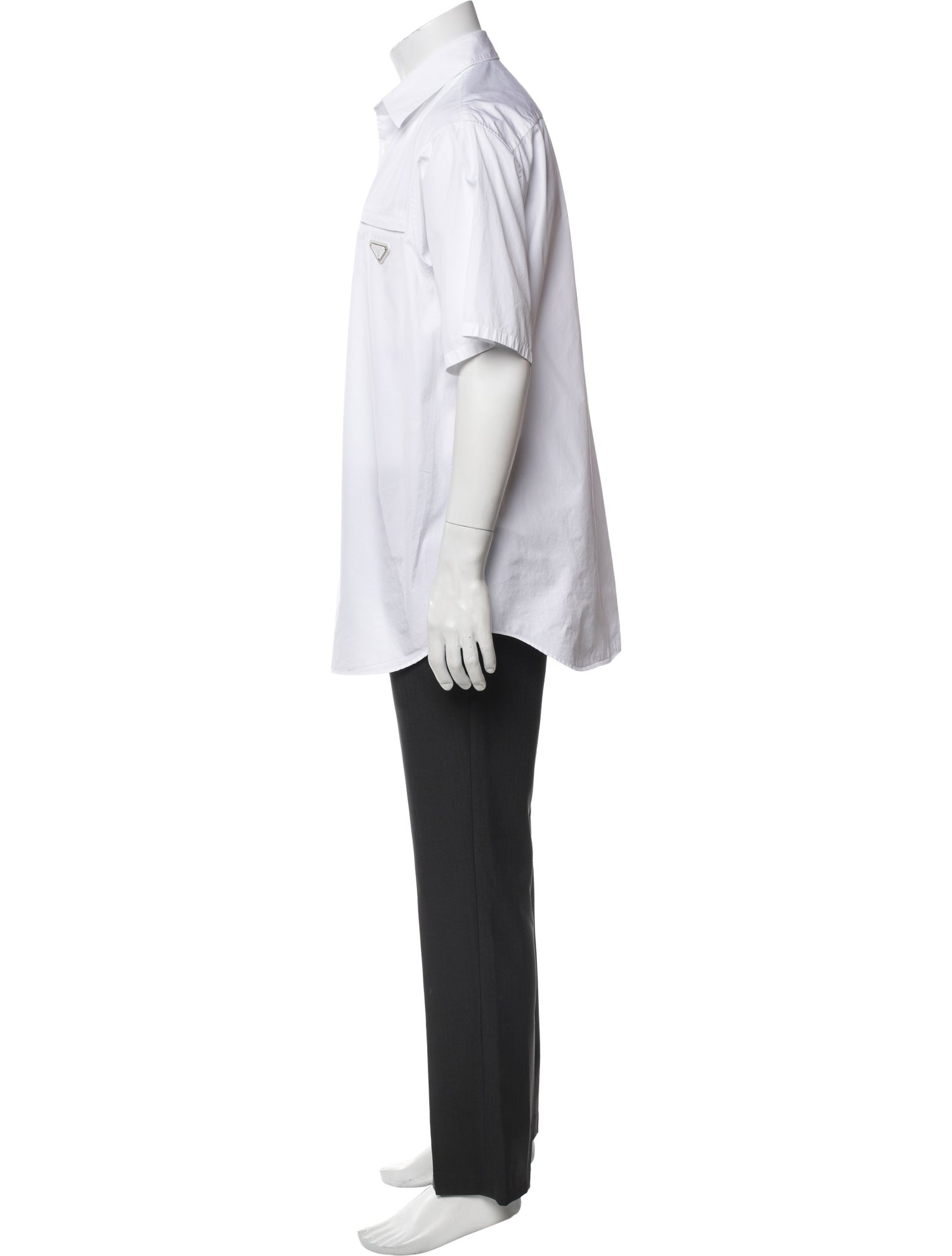 Prada 2023 Enameled Metal Triangle Shirt