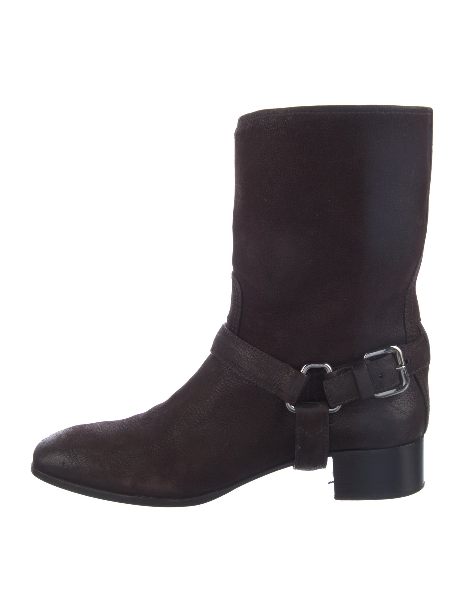 Prada Suede Moto Boots