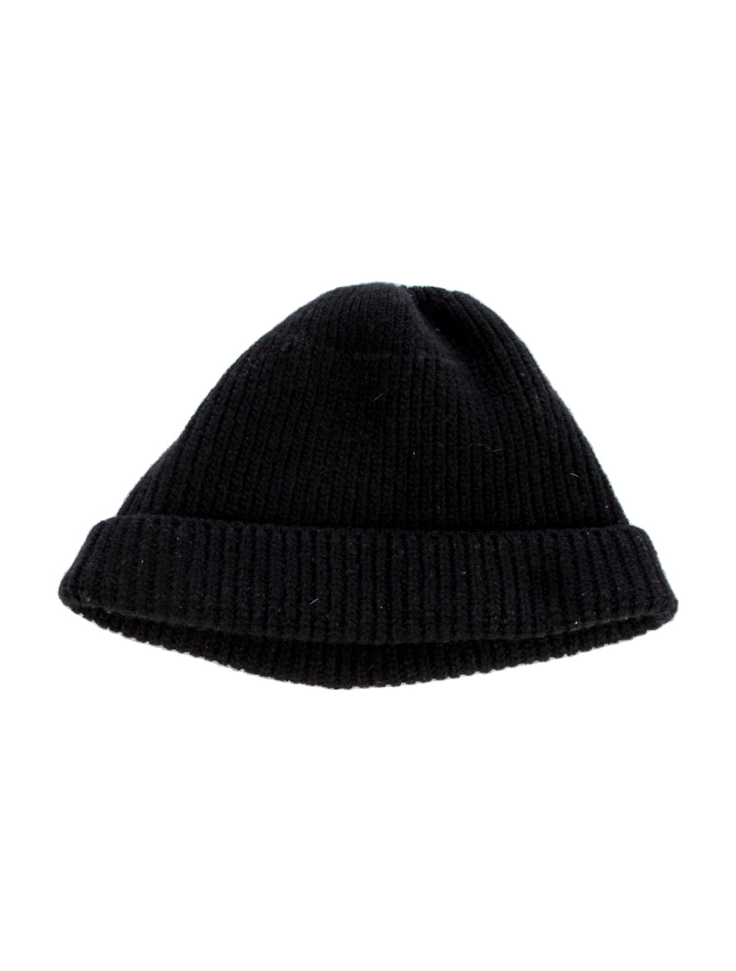 Prada Virgin Wool Beanie With Metal Triangle Logo