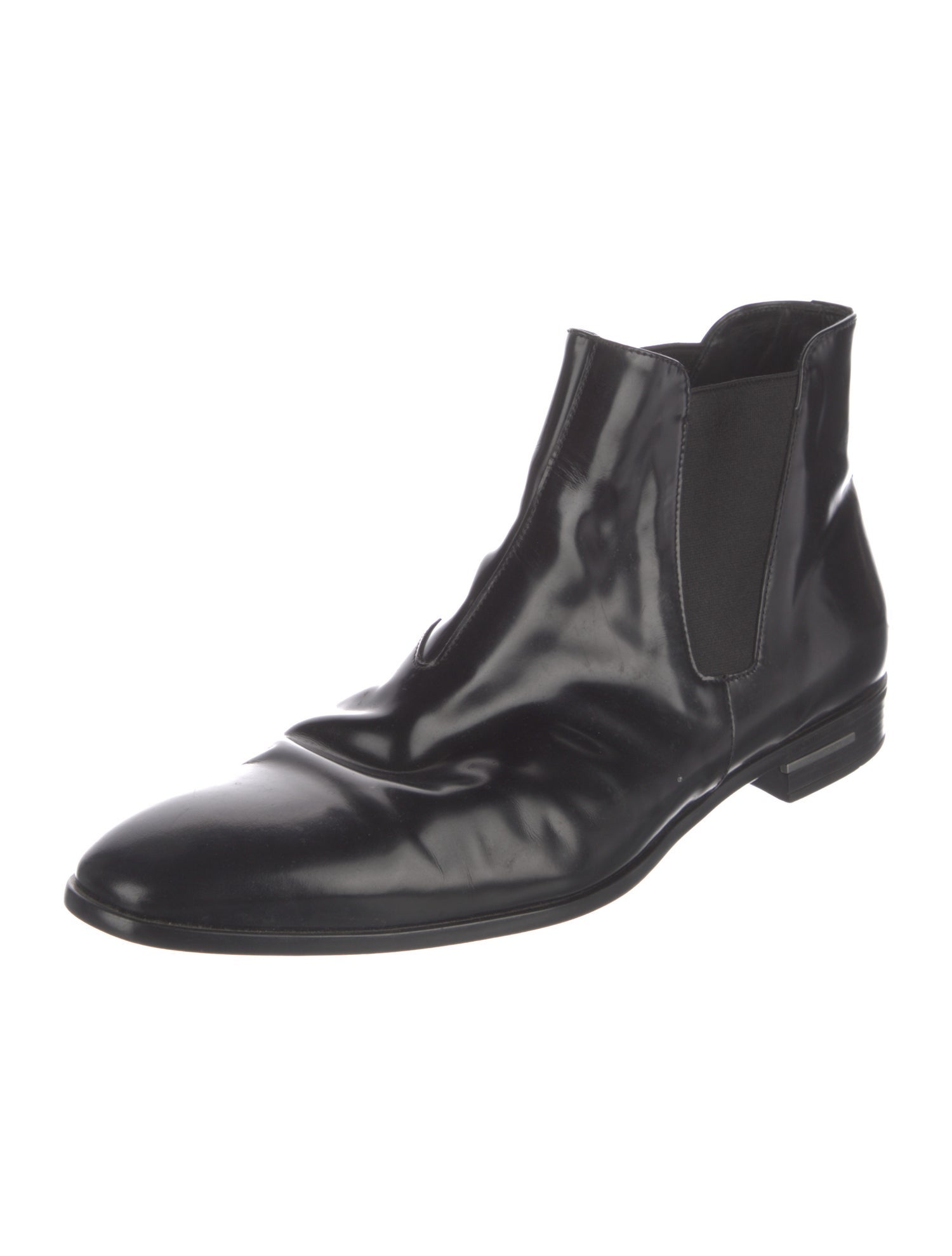 Prada Leather Chelsea Boots