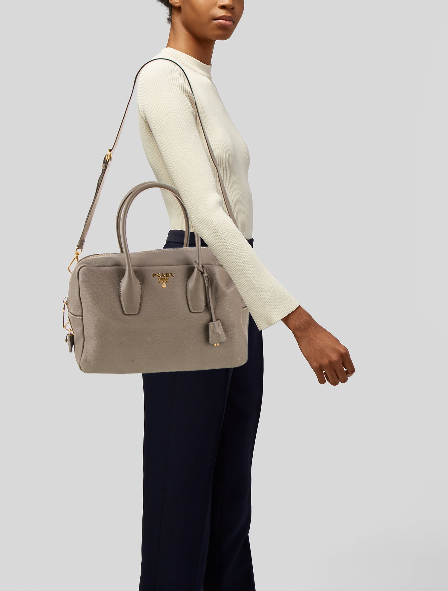 Prada Signature Top Handle Bag